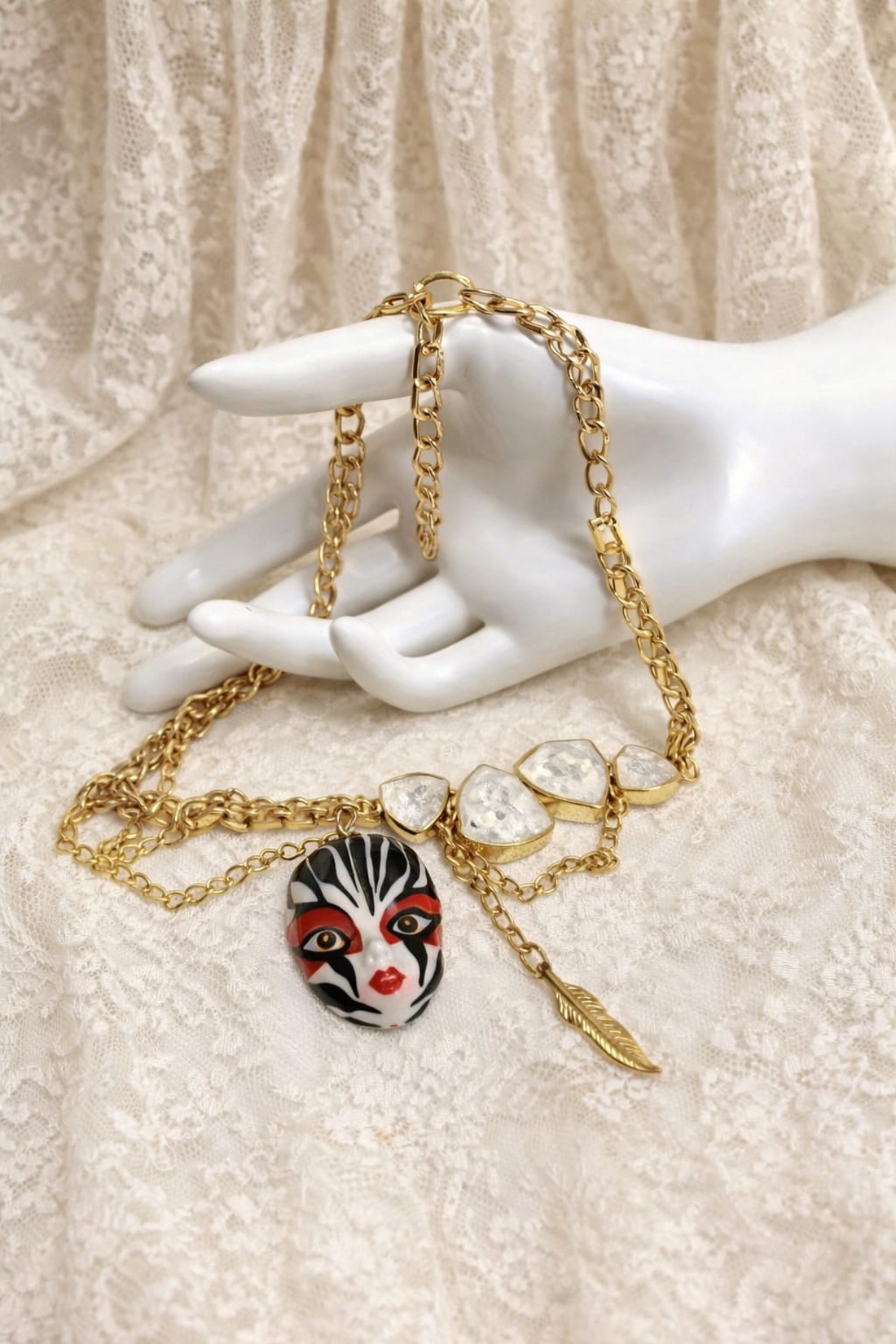  colier cu pandnativ -cadouri femei 01311 - bijuterii - coliere - coliere cu pandative - Artynos.ro