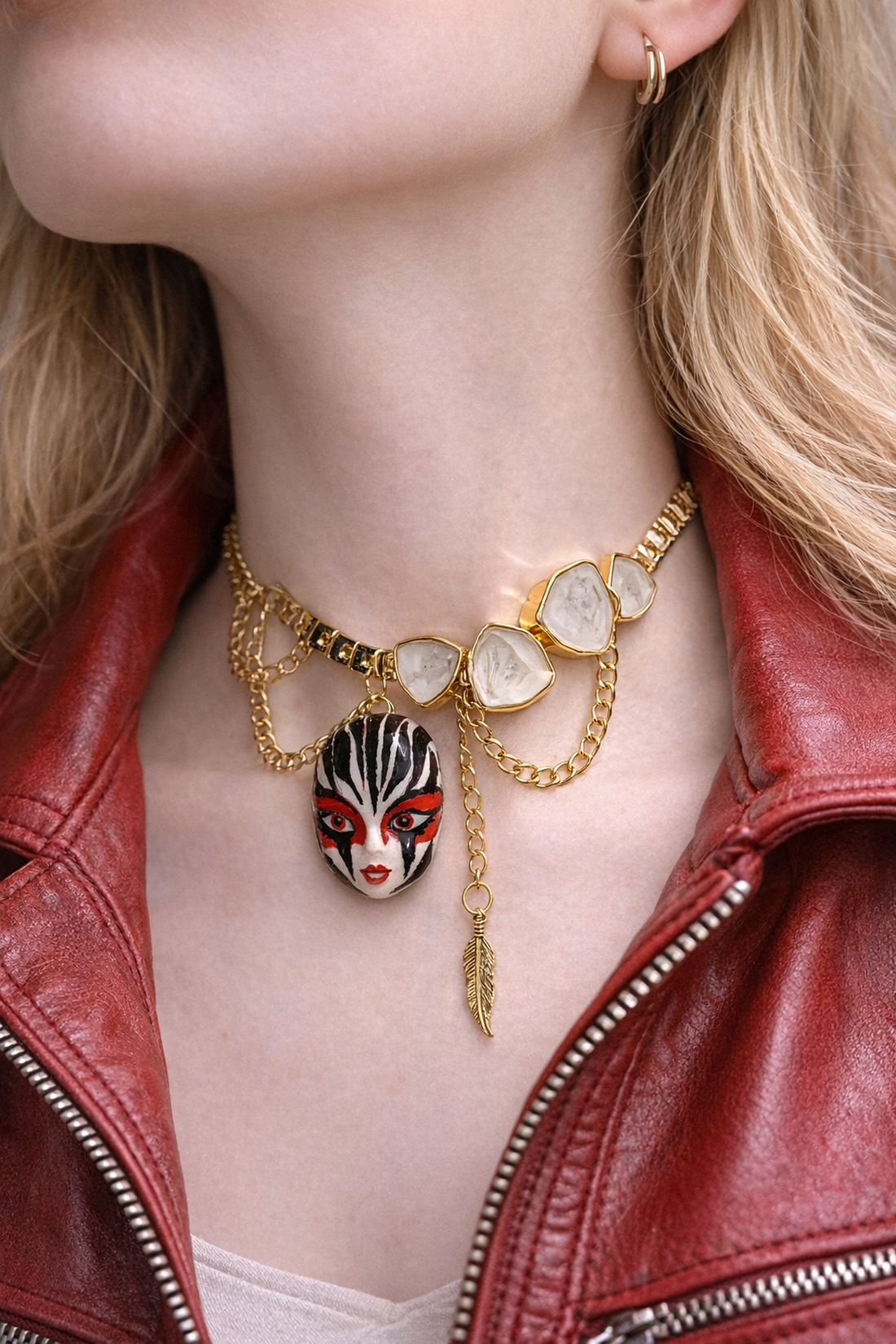  colier cu pandnativ -cadouri femei 01311 - bijuterii - coliere - coliere cu pandative - Artynos.ro