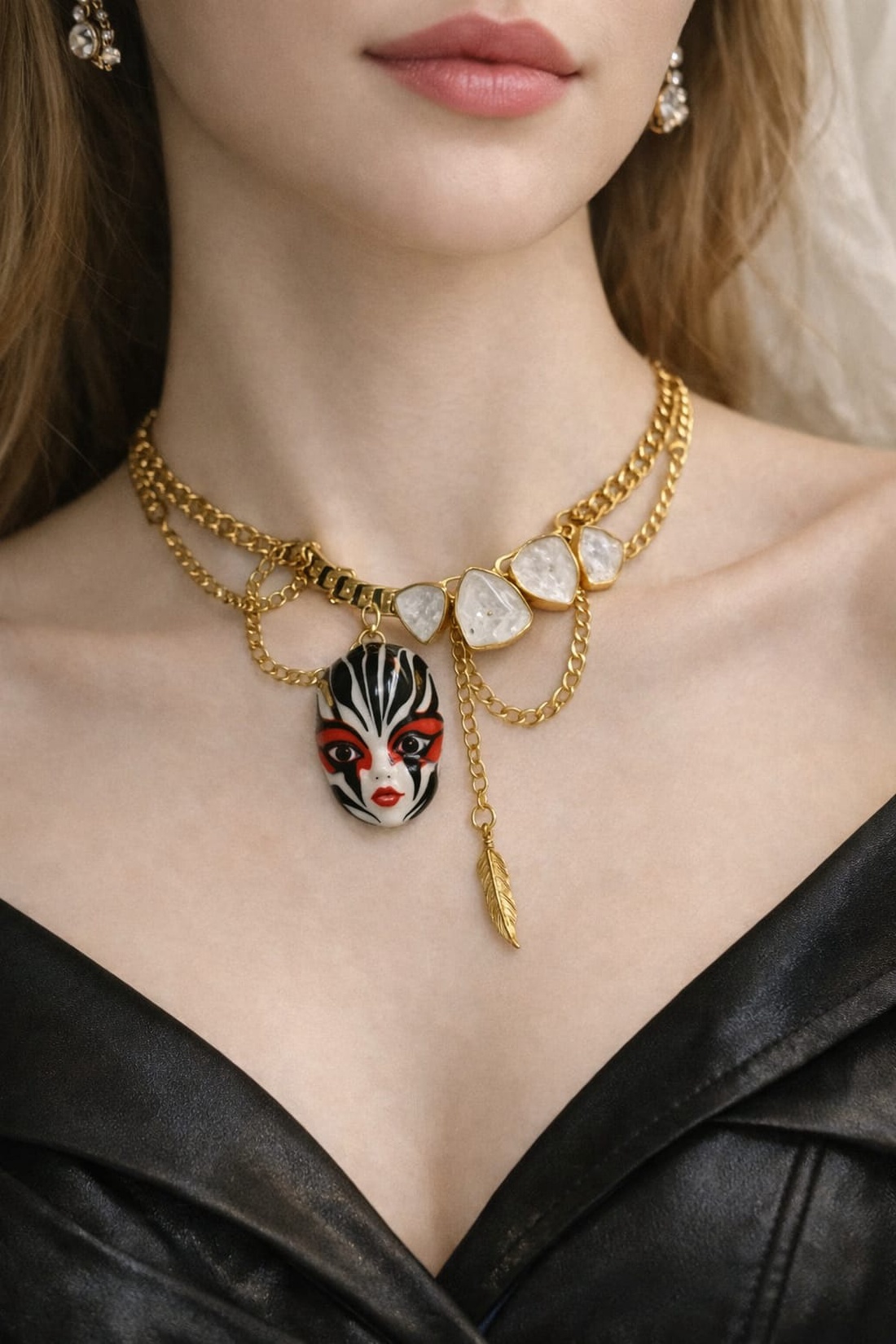  colier cu pandnativ -cadouri femei 01311 - bijuterii - coliere - coliere cu pandative - Artynos.ro