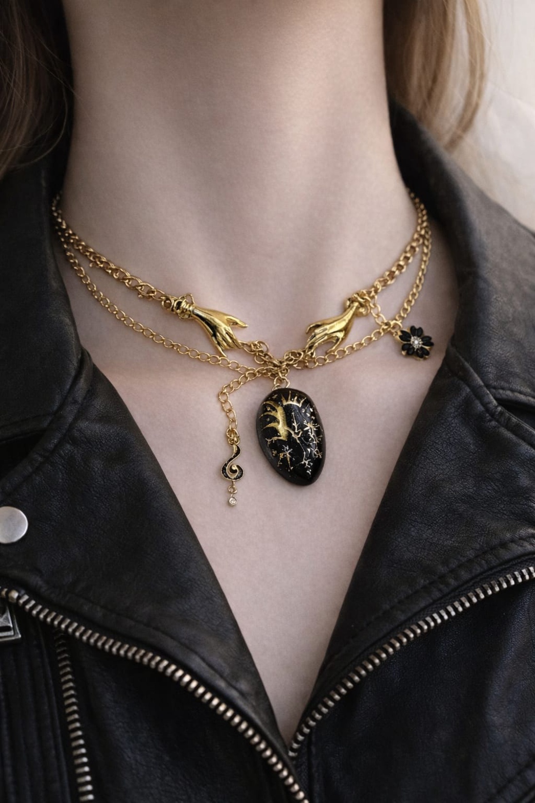  colier cu pandnativ -cadouri femei 01310 - bijuterii - coliere - coliere cu pandative - Artynos.ro