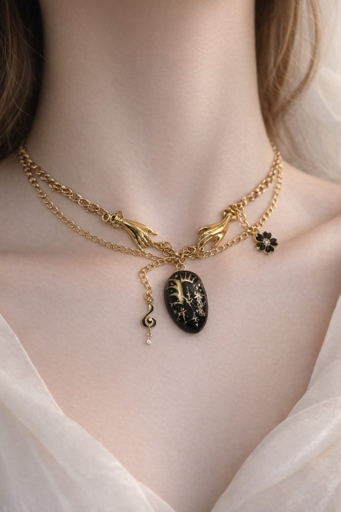  colier cu pandnativ -cadouri femei 01310 - bijuterii - coliere - coliere cu pandative - Artynos.ro