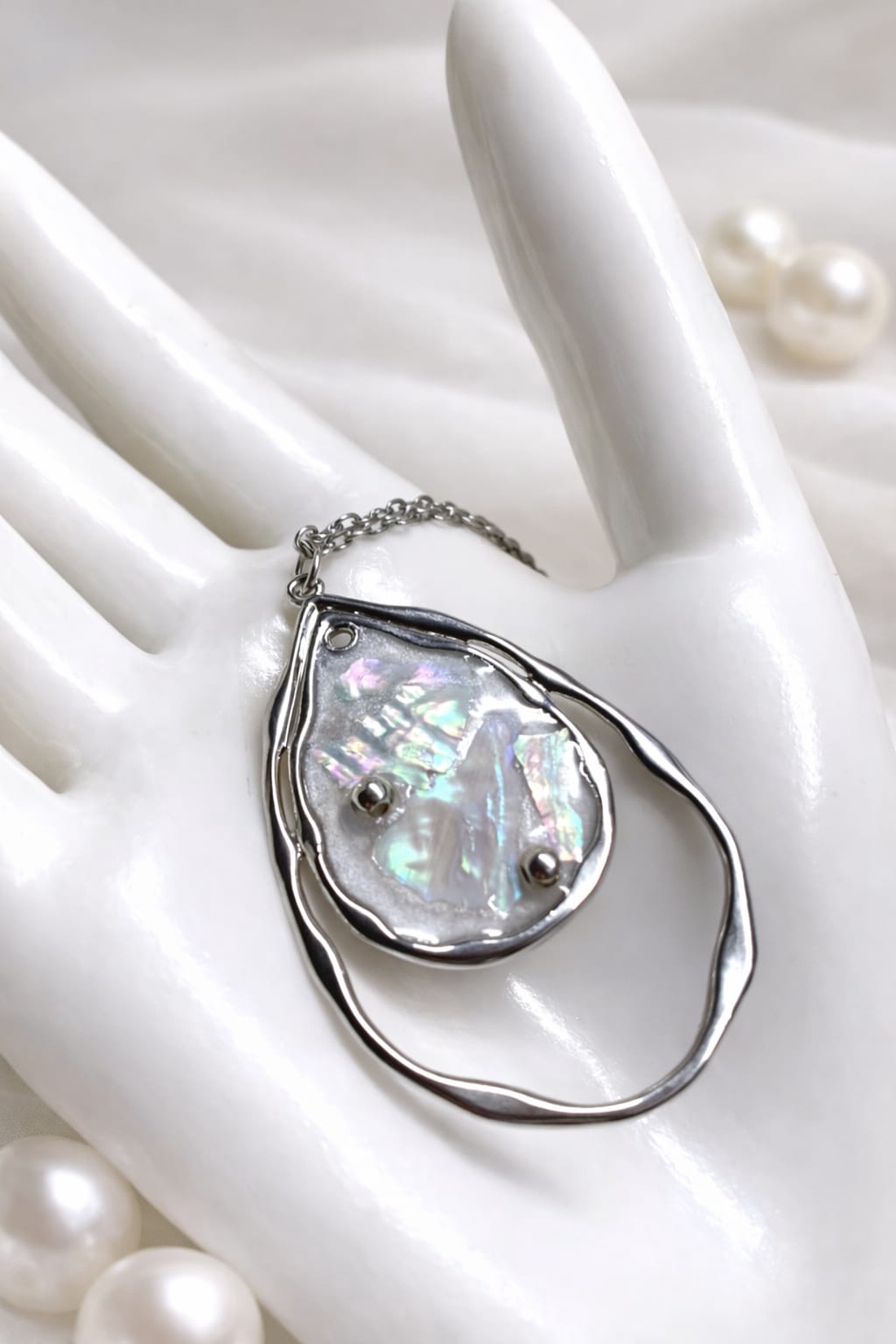 Colier -pandantiv cu scoici Abalone (Paua)  01171 - bijuterii - coliere - coliere cu pandative - Artynos.ro