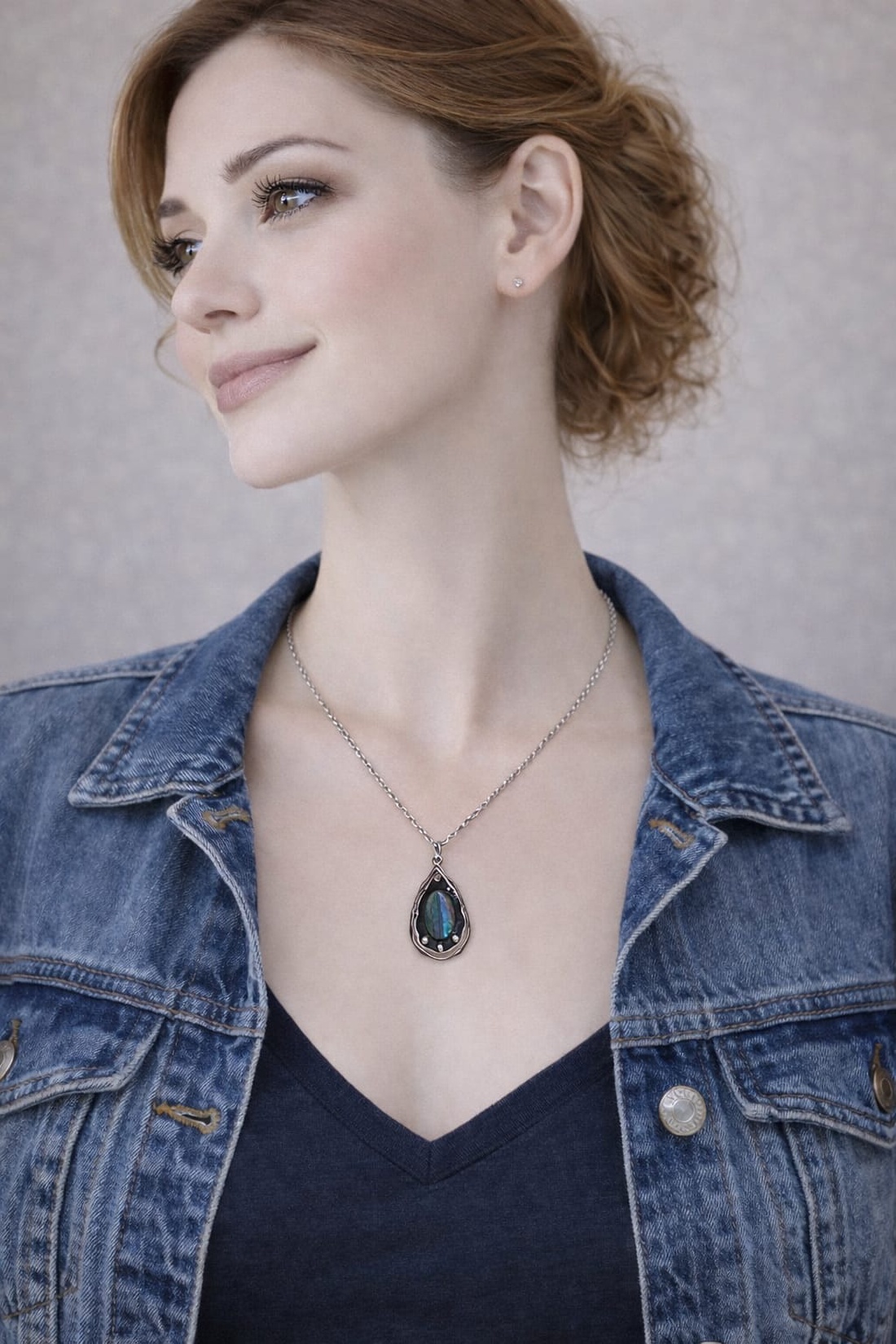 Colier -pandantiv cu scoici veritabile sidefate Abalone (Paua) 01161 - bijuterii - coliere - coliere cu pandative - Artynos.ro