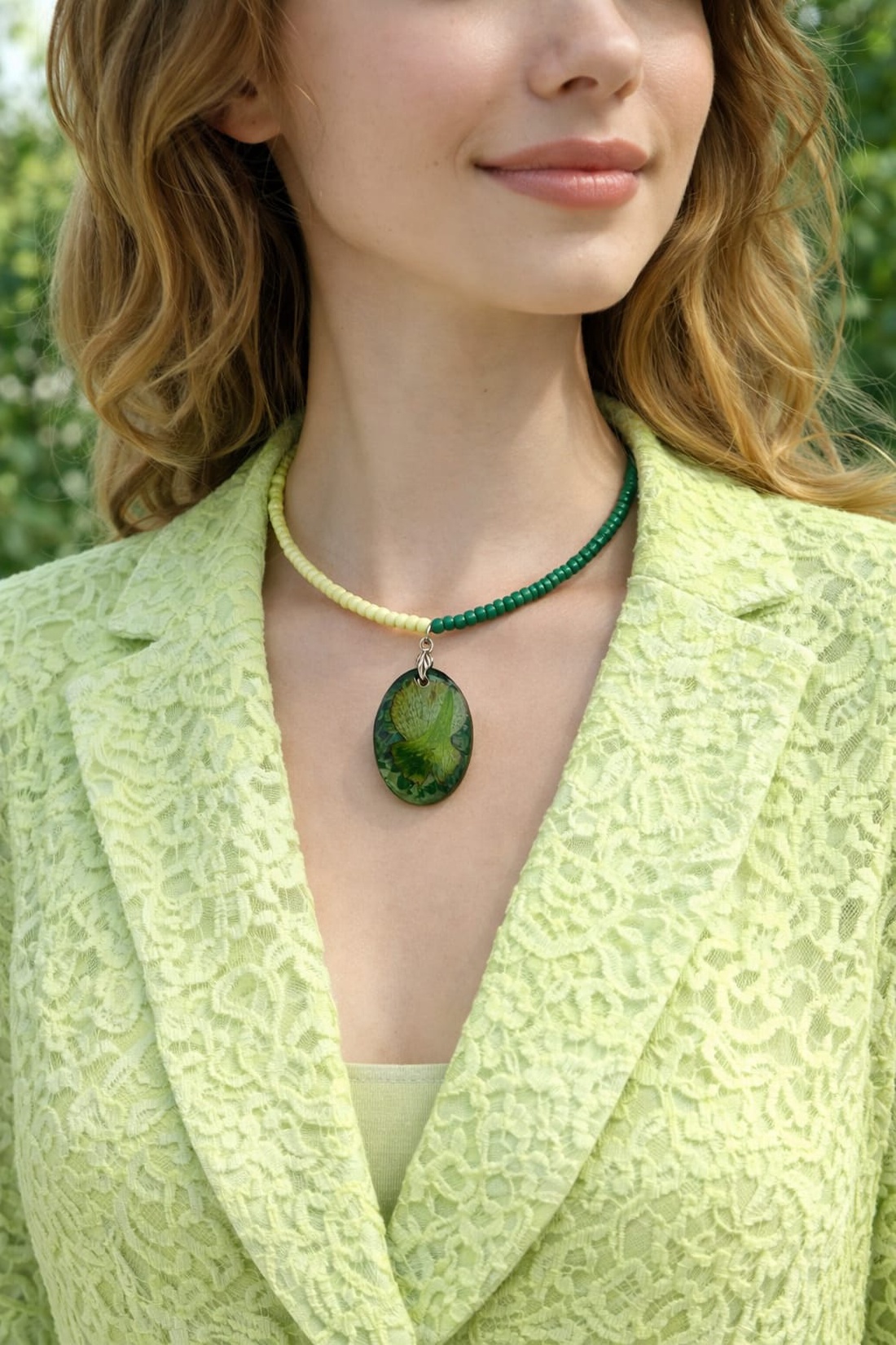 Colier-pandantiv cu hortensie 01159 - bijuterii - coliere - coliere cu pandative - Artynos.ro