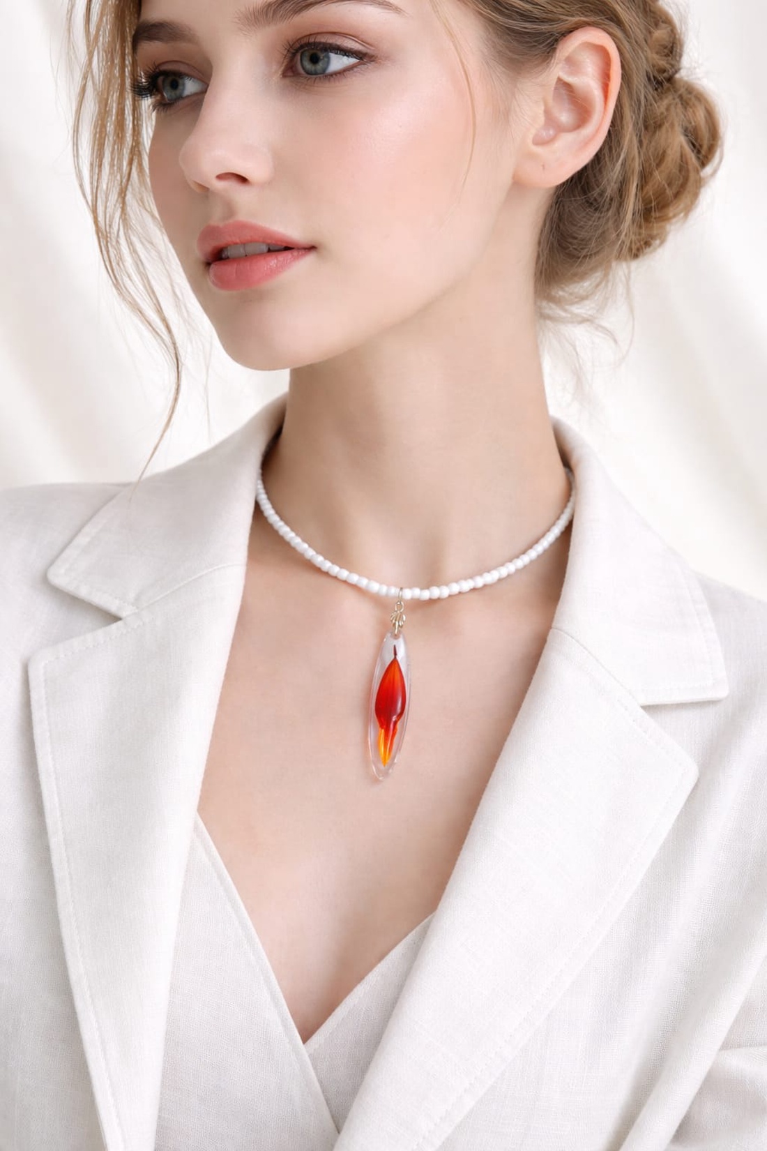 Colier-pandantiv Gerbera 01138 - bijuterii - coliere - coliere cu pandative - Artynos.ro