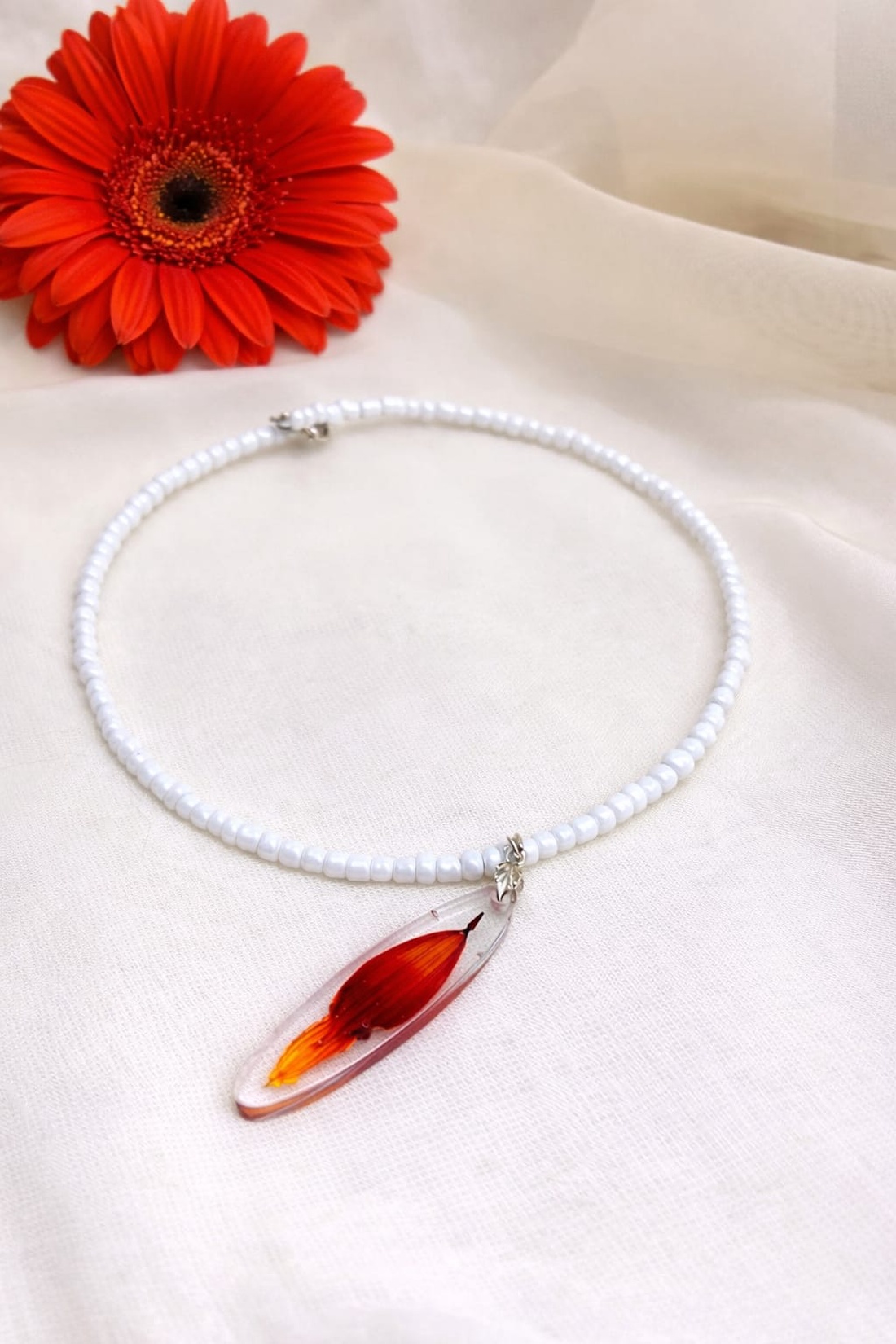 Colier-pandantiv Gerbera 01138 - bijuterii - coliere - coliere cu pandative - Artynos.ro