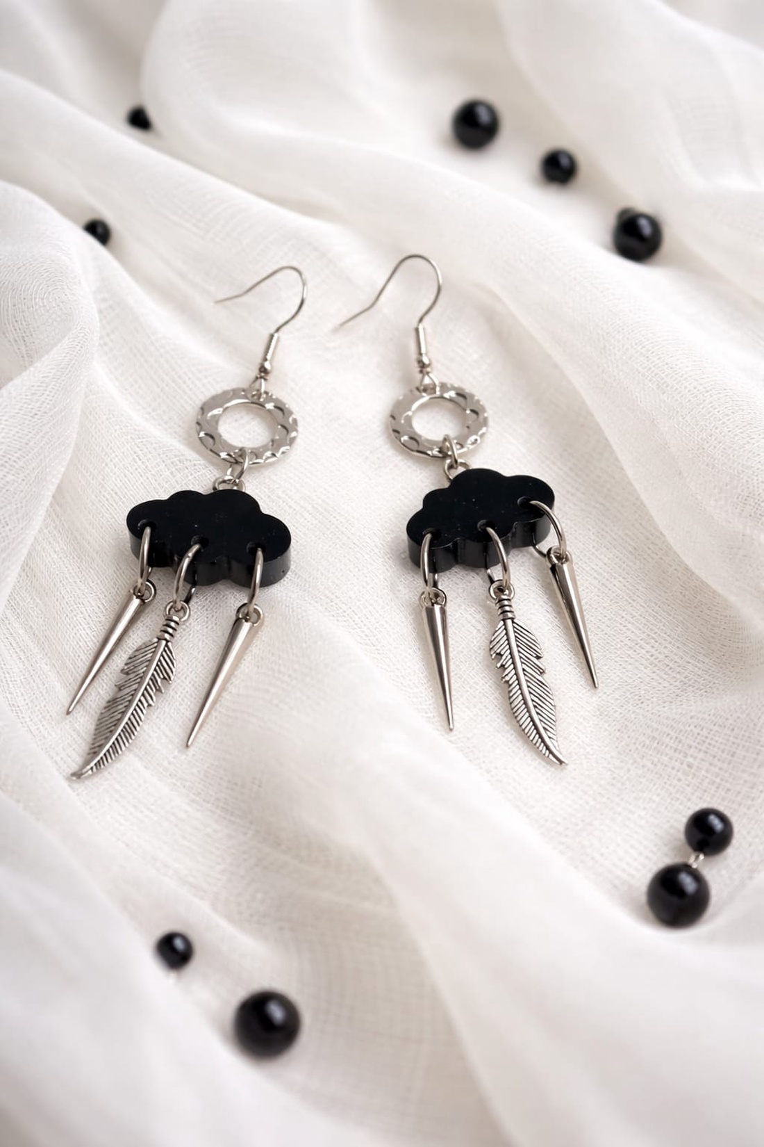 cercei handmade unicat din rasina 01016 - bijuterii - cercei - cercei din rășină - Artynos.ro