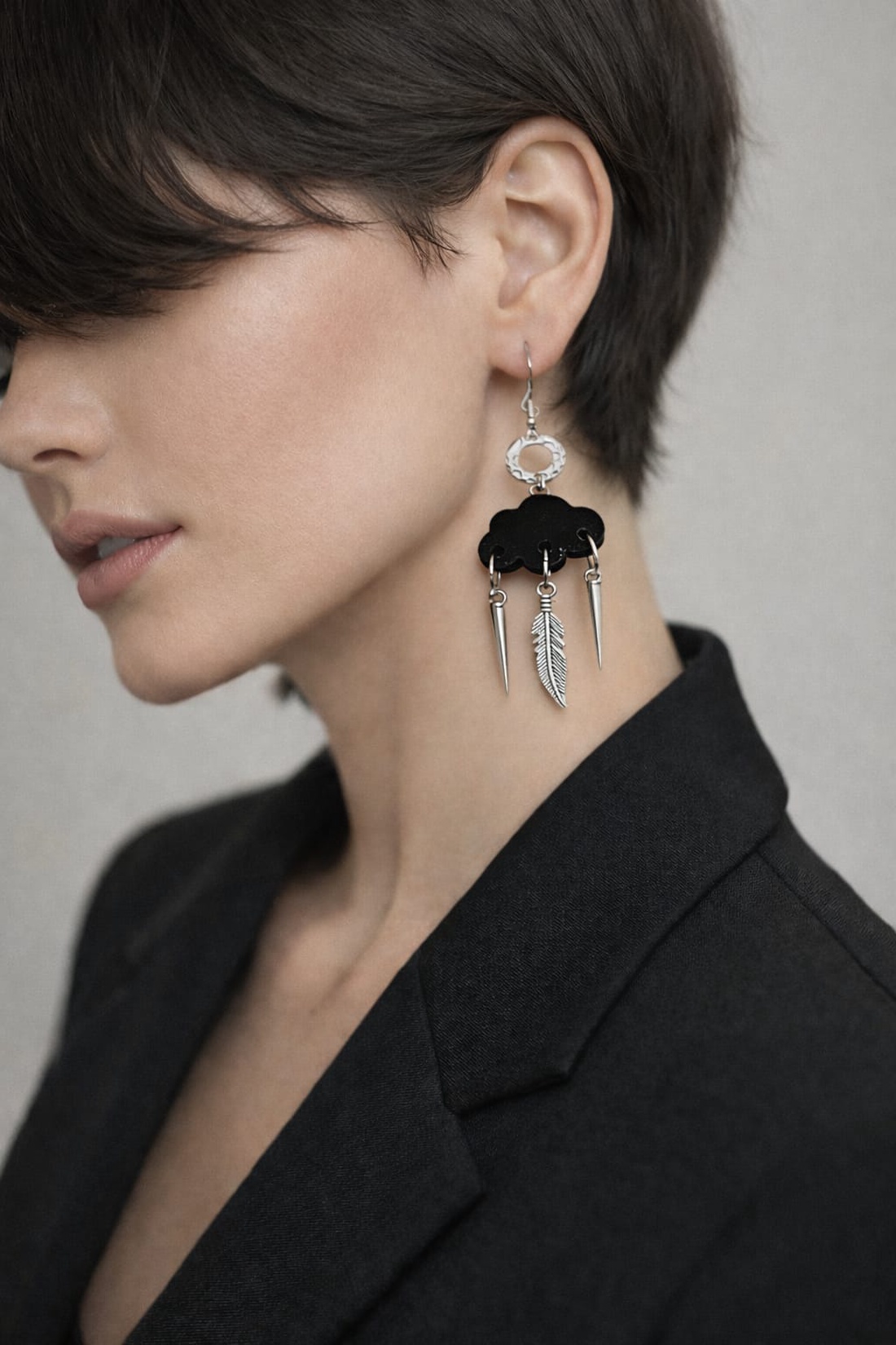 cercei handmade unicat din rasina 01016 - bijuterii - cercei - cercei din rășină - Artynos.ro