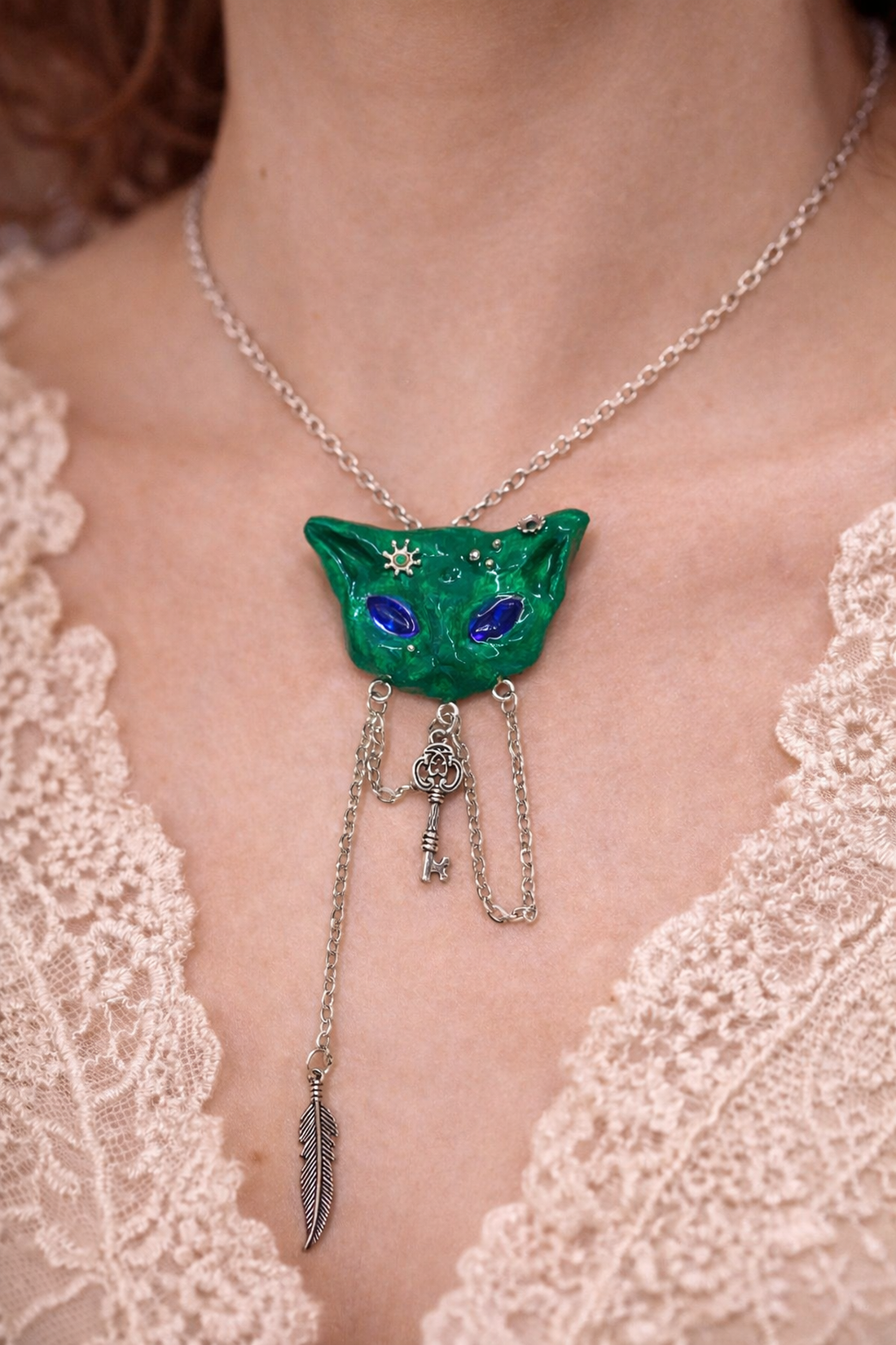 Broșă pisică-cadouri femei 01843 - bijuterii - broșe - Artynos.ro