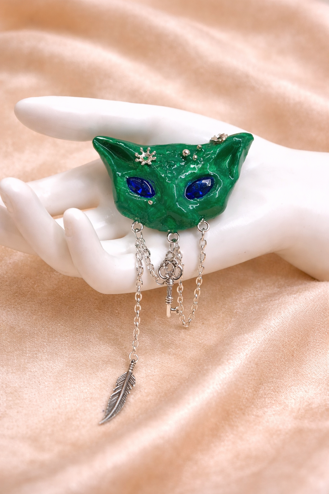 Broșă pisică-cadouri femei 01843 - bijuterii - broșe - Artynos.ro