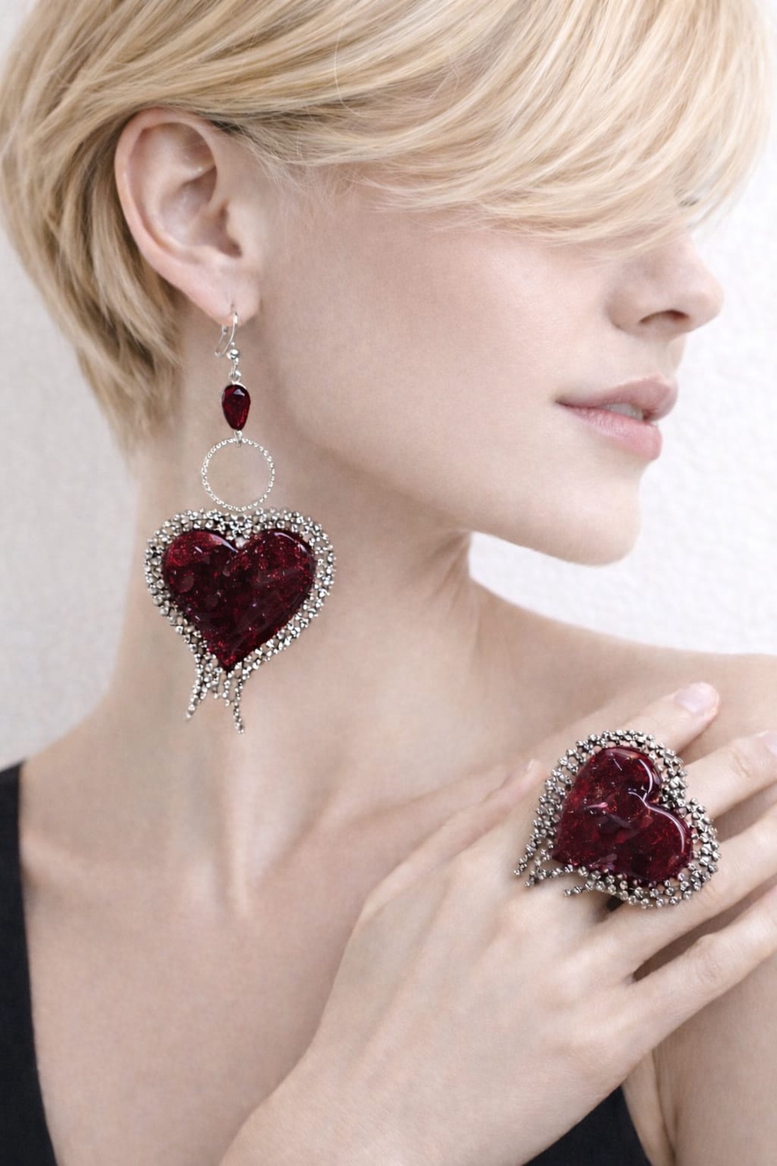 Set bijuterii cu Trandafiri 01851 - bijuterii - seturi de bijuterii - Artynos.ro