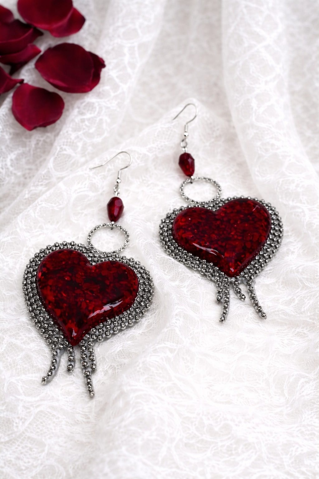 Set bijuterii cu Trandafiri 01851 - bijuterii - seturi de bijuterii - Artynos.ro