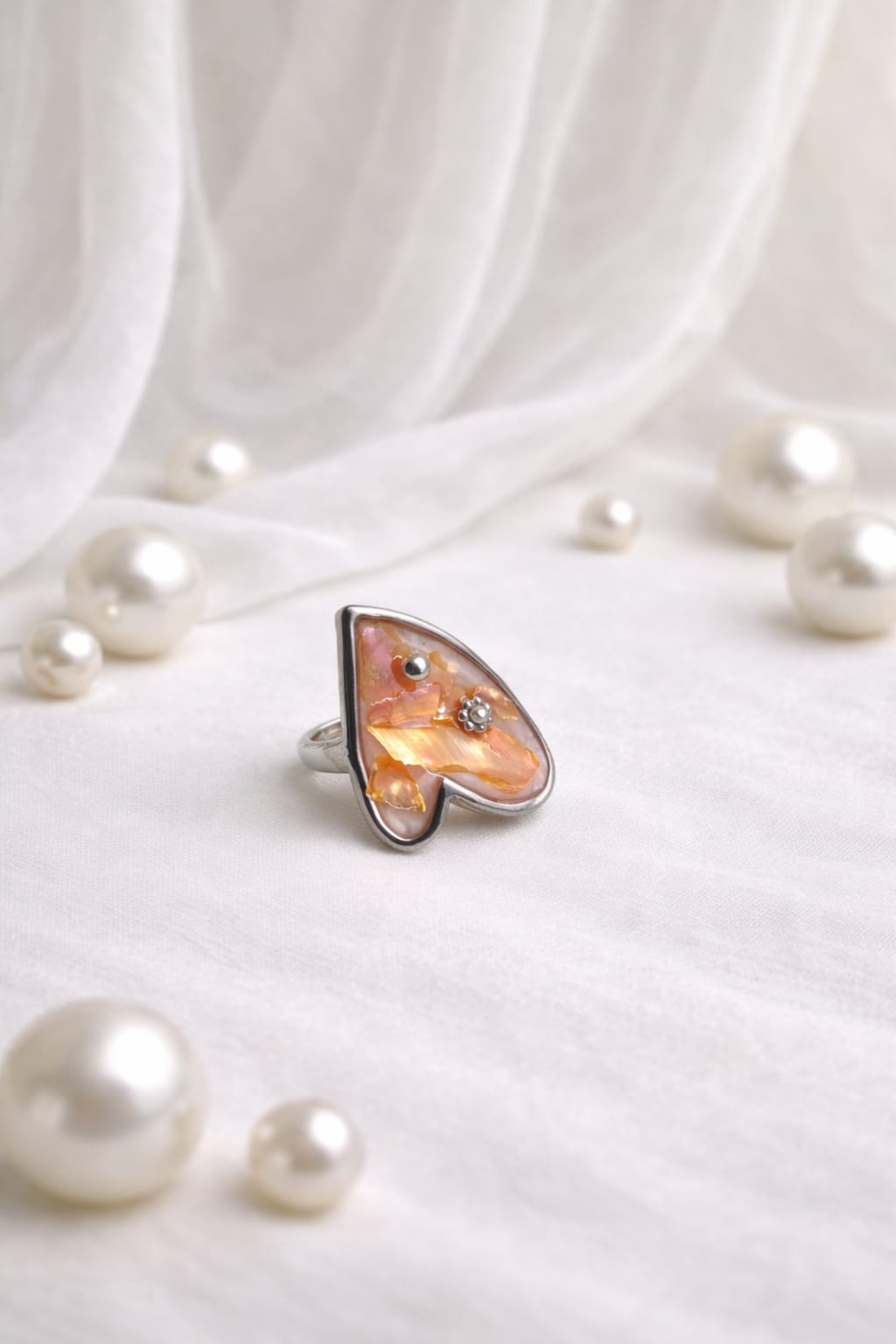 Inel cu scoici veritabile Abalone (Paua) 01168 - bijuterii - inele - inele cu figurine - Artynos.ro