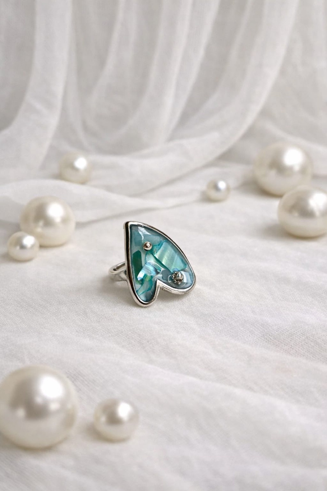 Inel cu scoici veritabile Abalone (Paua) 01167 - bijuterii - inele - inele cu figurine - Artynos.ro