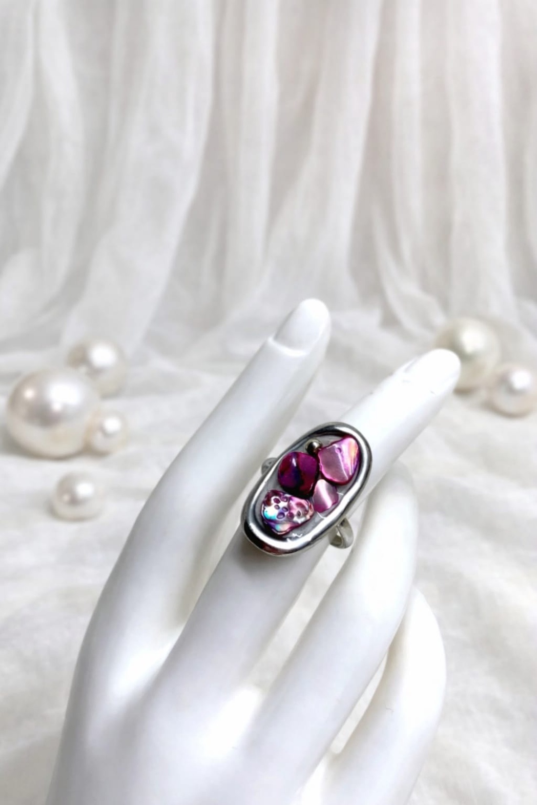 Inel cu scoici veritabile Abalone (Paua) 01163 - bijuterii - inele - inele cu figurine - Artynos.ro