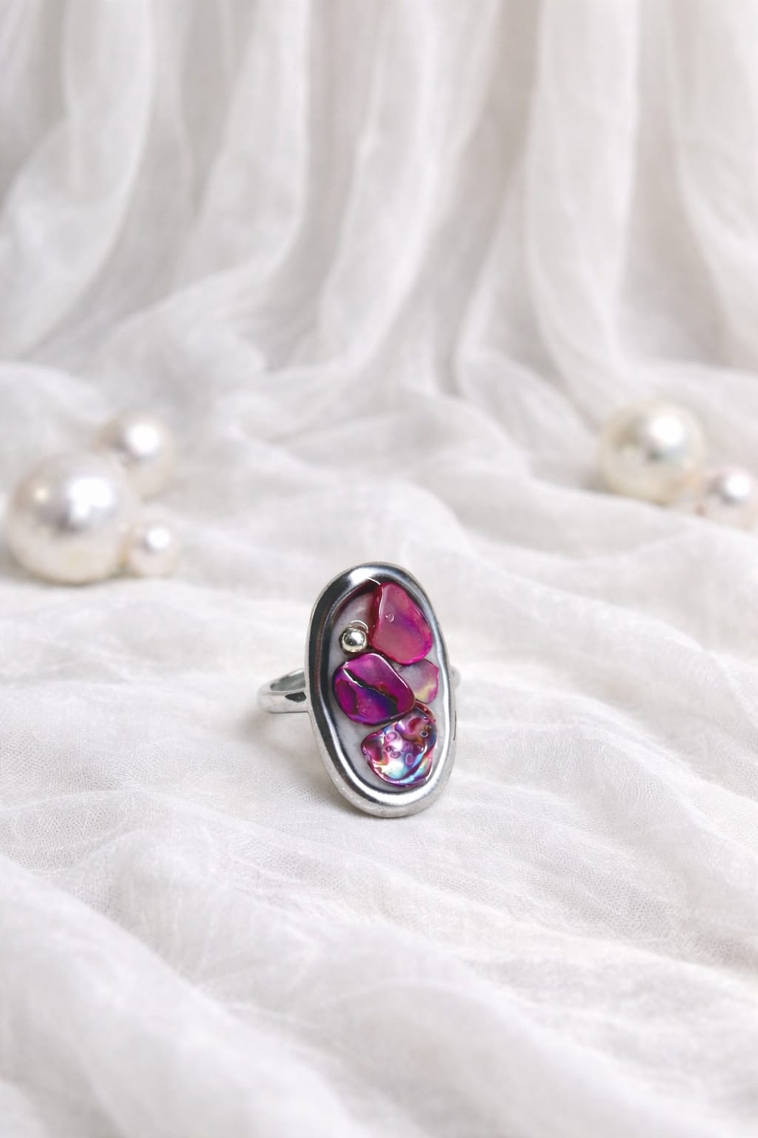 Inel cu scoici veritabile Abalone (Paua) 01163 - bijuterii - inele - inele cu figurine - Artynos.ro