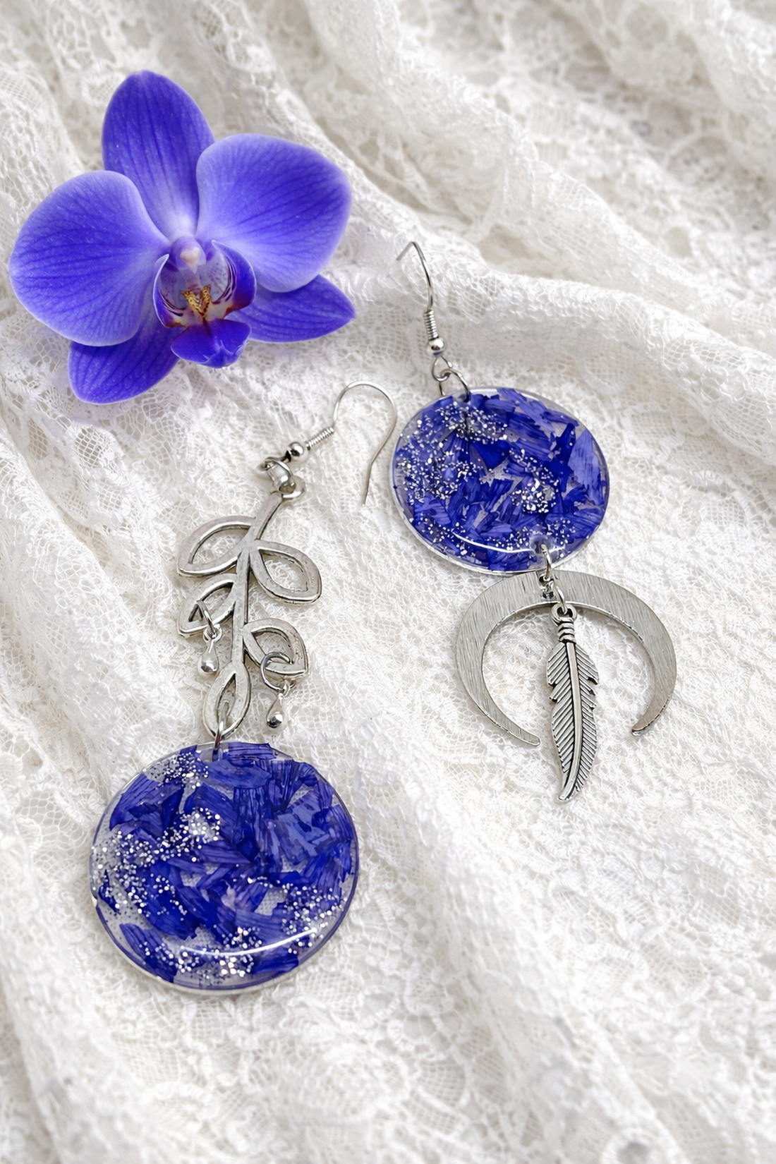  set bijuterii cu flori naturale 01361 - bijuterii - seturi de bijuterii - Artynos.ro