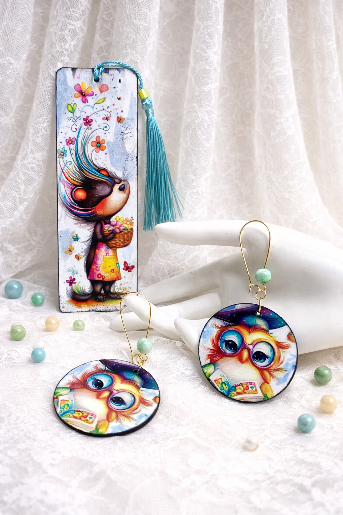 set cadou femei 01217 - cărți și creații cu tematică muzicală, cadouri - semn de carte - Artynos.ro