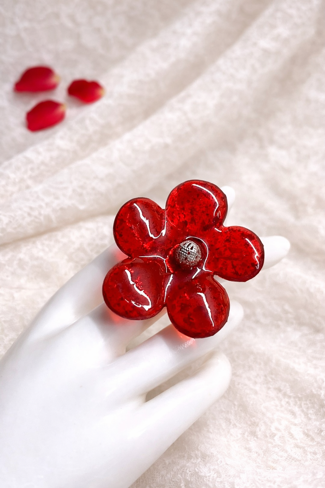 Set bijuterii rasina si Trandafiri 1365 - bijuterii - seturi de bijuterii - Artynos.ro