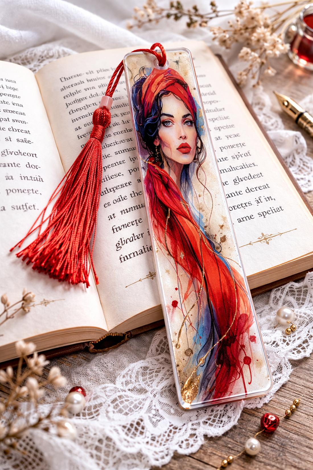 Semn de carte handmade unicat - din rasina 00885 - cărți și creații cu tematică muzicală, cadouri - semn de carte - Artynos.ro