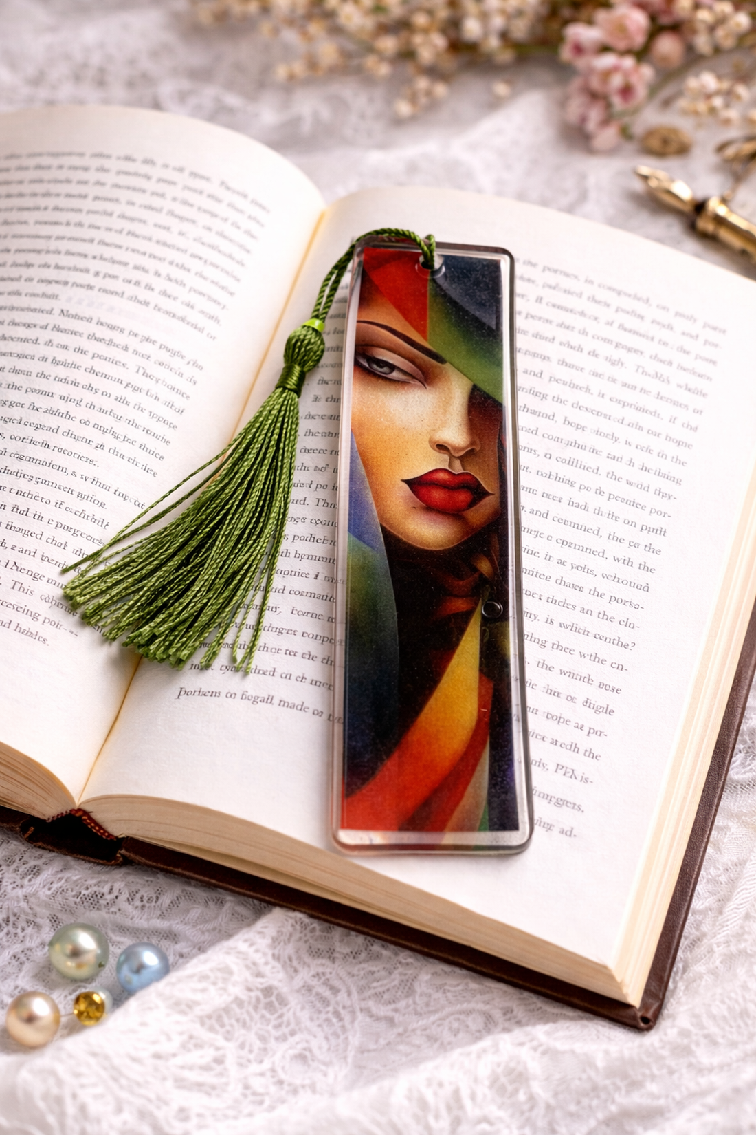 semn de carte handmade din rasina 01850 - cărți și creații cu tematică muzicală, cadouri - semn de carte - Artynos.ro