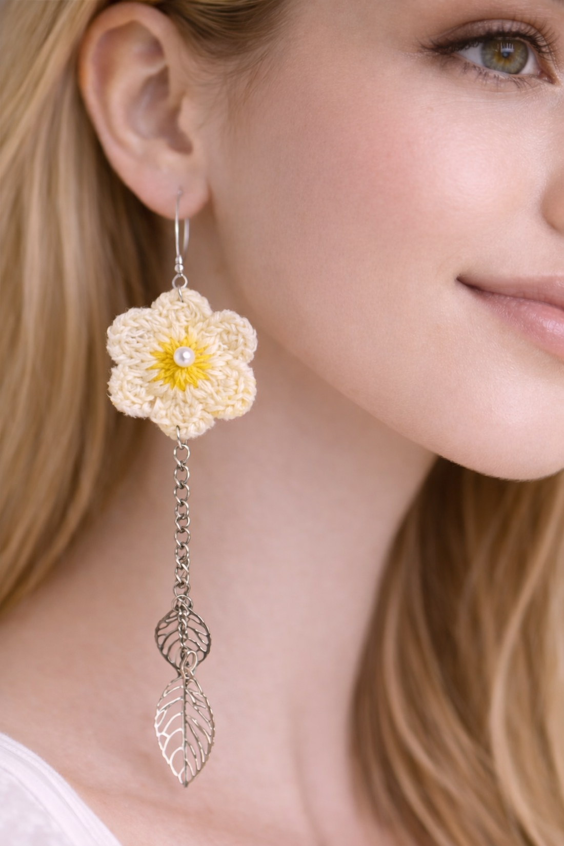 Cercei croșetați 01371 - bijuterii - cercei - cercei croșetați - Artynos.ro