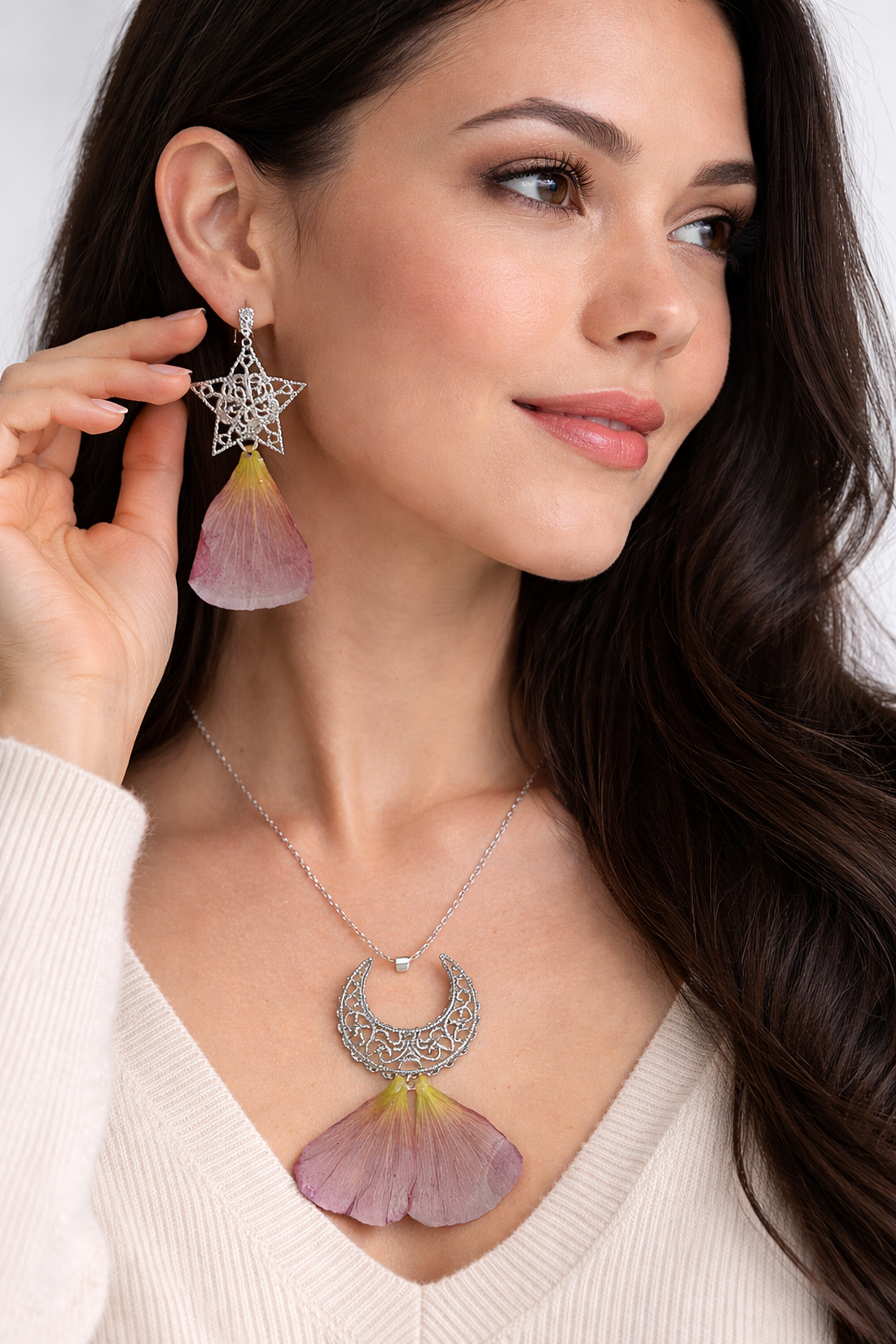  Set bijuterii cu Trandafiri 01881 - bijuterii - seturi de bijuterii - Artynos.ro