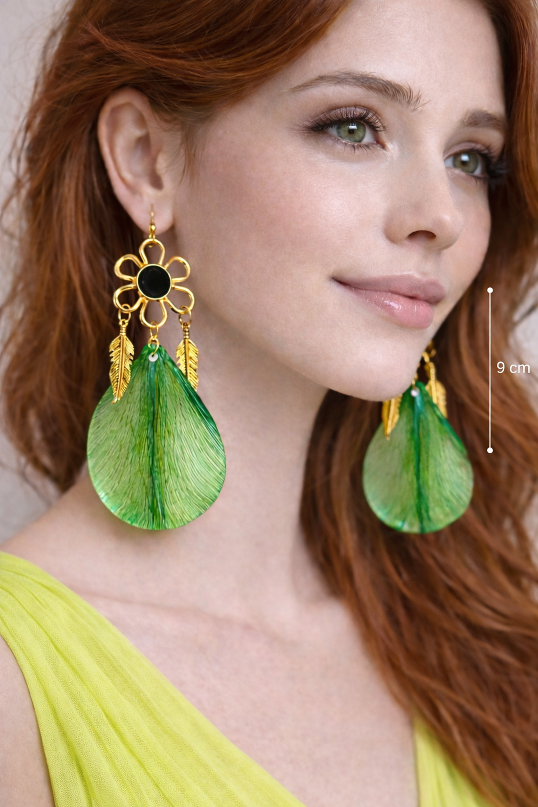 Cercei cu petale de Lalele 01889 - bijuterii - cercei - cercei din rășină - Artynos.ro