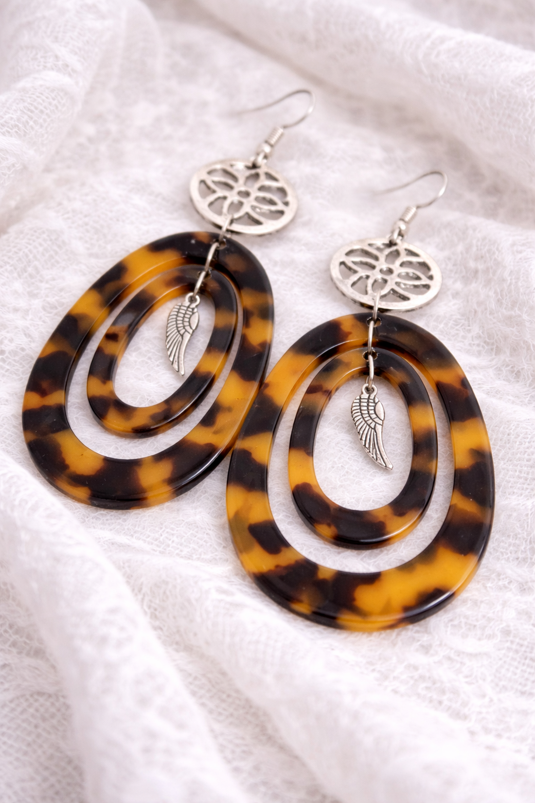 Cercei  animal print ,pictati manual din rasina , cadou pentru femei cadou pentru iubită, soție ,mama, prietena 01912 - bijuterii - cercei - cercei din rășină - Artynos.ro