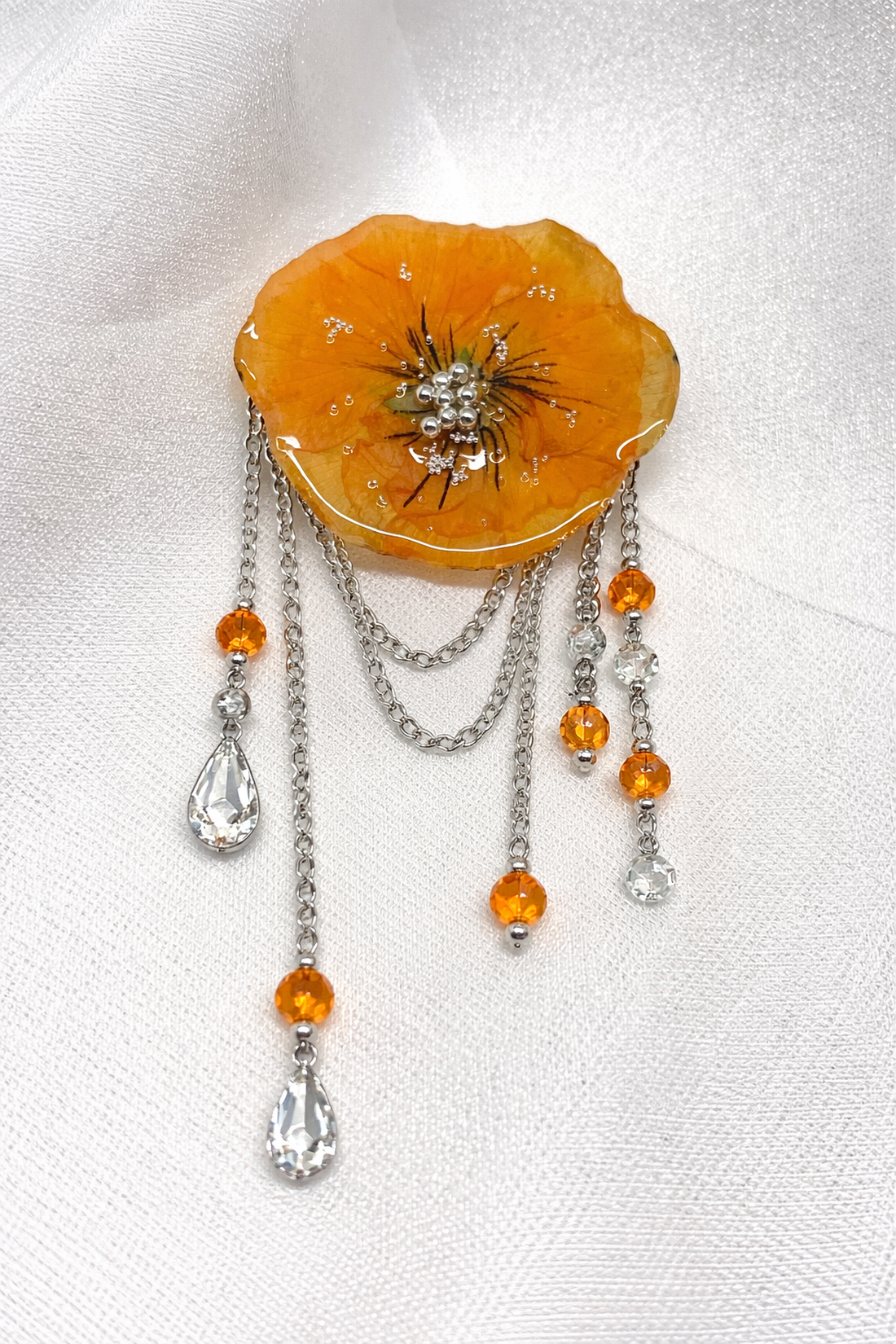 Broșă-pandantiv lucrat manual Panselute cu rășină -cadou pentru iubia,mama,fiica,logodnica,prietena 01919 - bijuterii - broșe - Artynos.ro