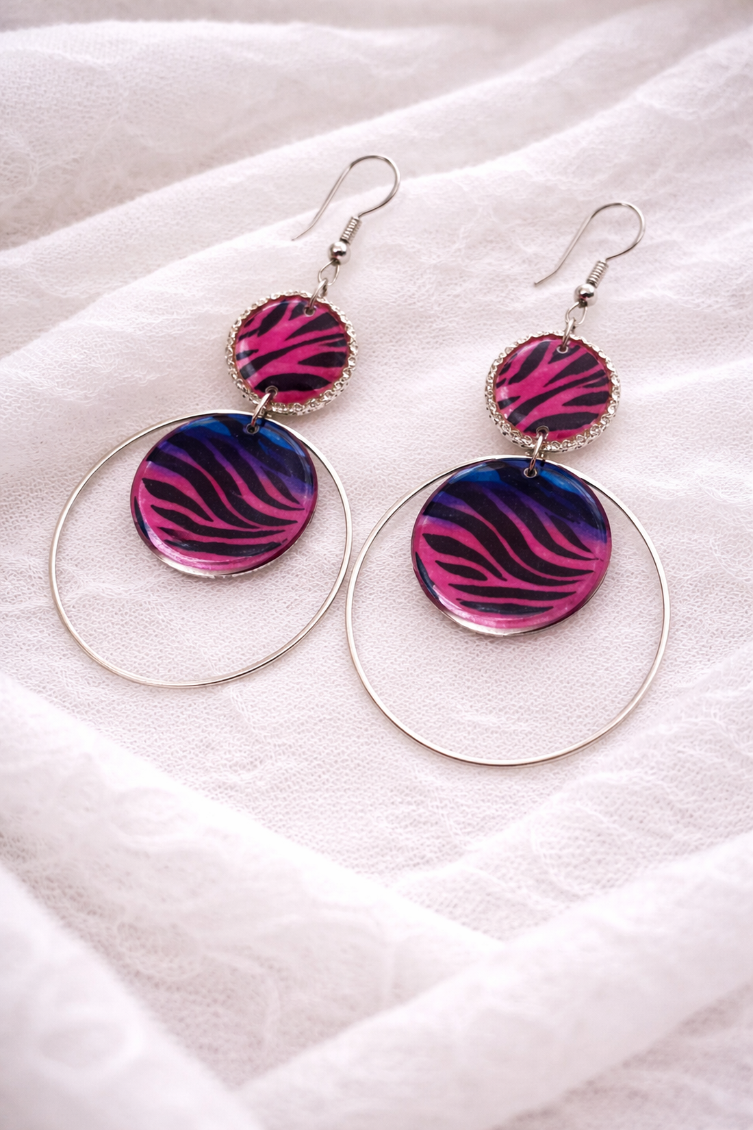 cercei animal print din rasina, cadou pentru iubia,logodnica,mama,femei 01931 - bijuterii - cercei - cercei din rășină - Artynos.ro