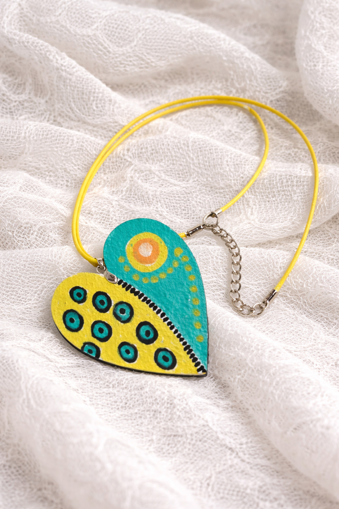 Colier cu pandantiv pictat manual,cadou pentru iubita,mama,fiica ,prietena,educatoare 01944 - bijuterii - coliere - coliere cu pandative - Artynos.ro