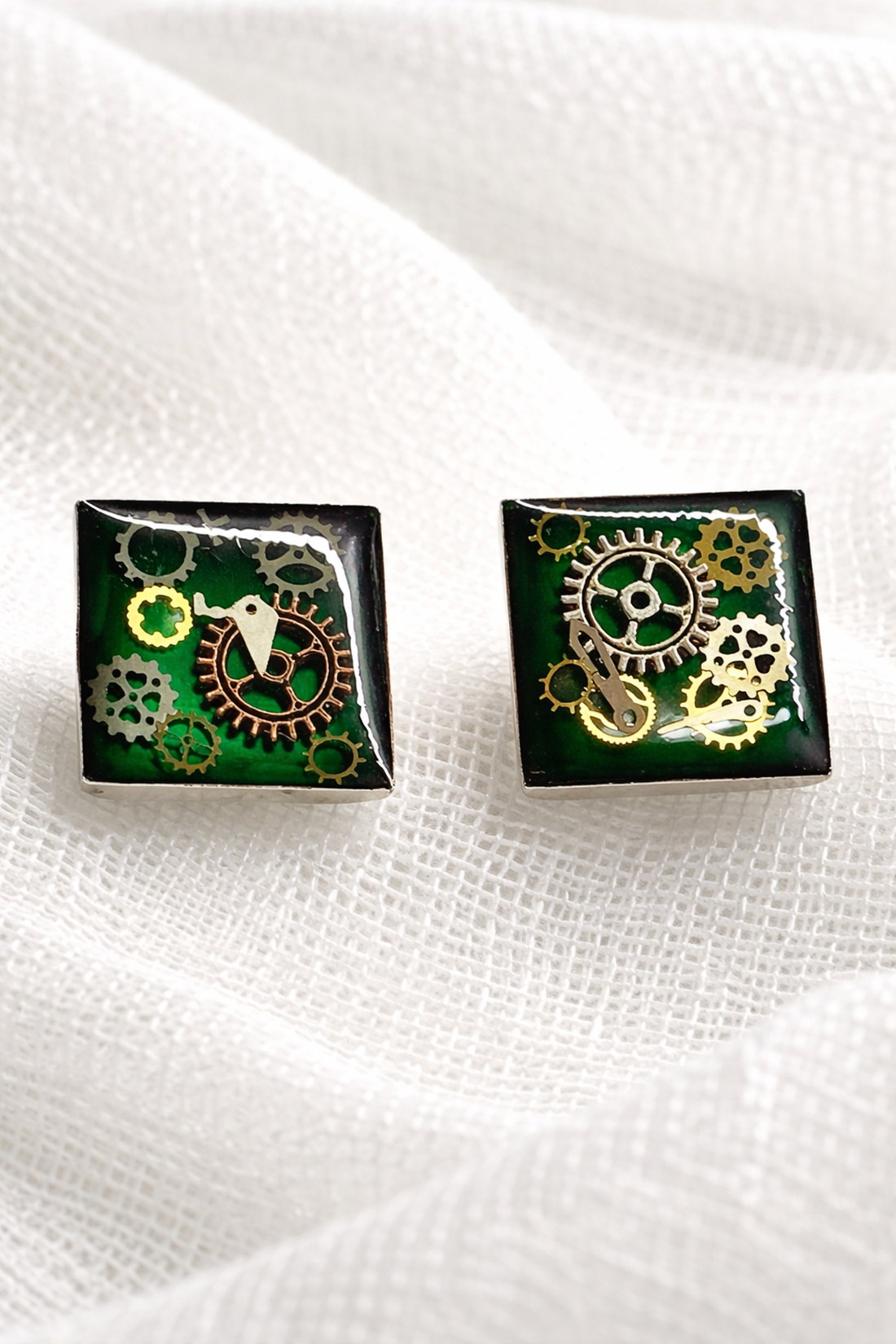 Butoni de cămașă Steapunck ,cadou accesorii bărbați 01952 - bijuterii - butoni de manșetă - Artynos.ro