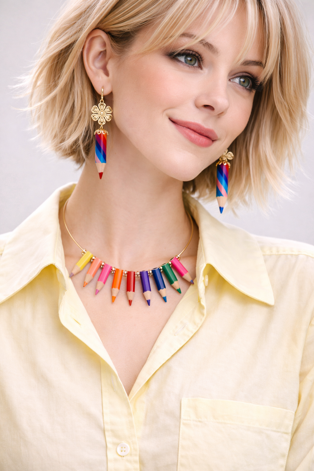 Set bijuterii cu creioane colorate 01959 - bijuterii - seturi de bijuterii - Artynos.ro