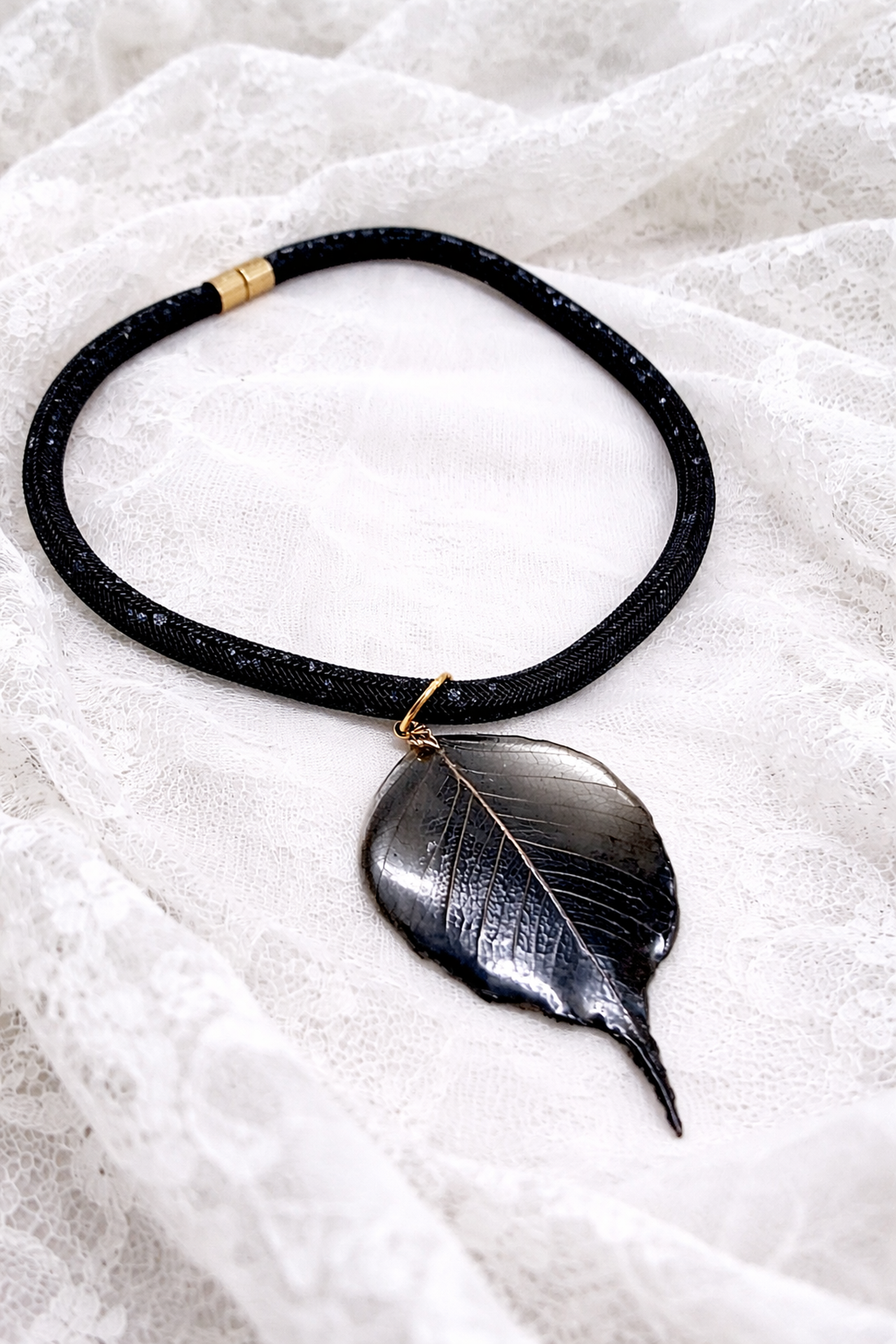 Colier tubular cu pandantiv - trandafir natural 01964 - bijuterii - coliere - coliere cu pandative - Artynos.ro