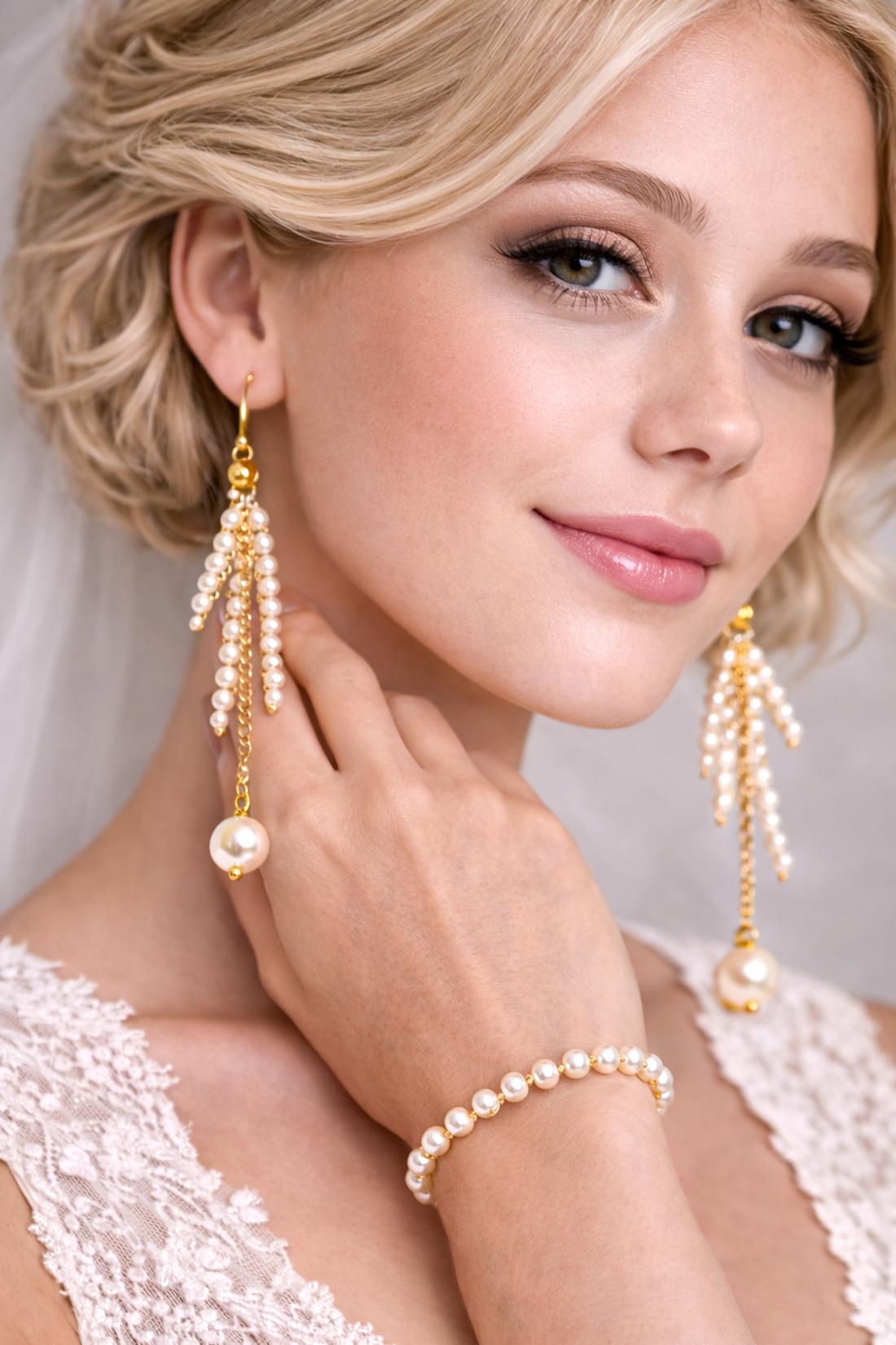 Set bijuterii pentru mireasă-nuntă,party 01981 - bijuterii - seturi de bijuterii - Artynos.ro