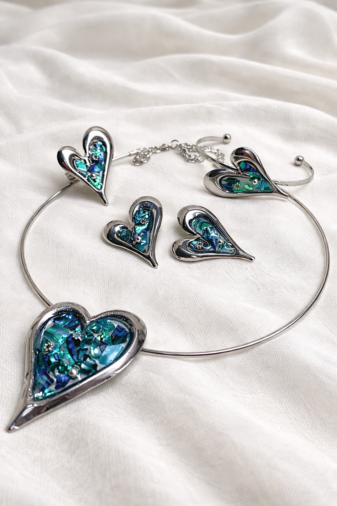  Set bijuterii  cu scoici  Abalone (Paua) 02002 - bijuterii - seturi de bijuterii - Artynos.ro