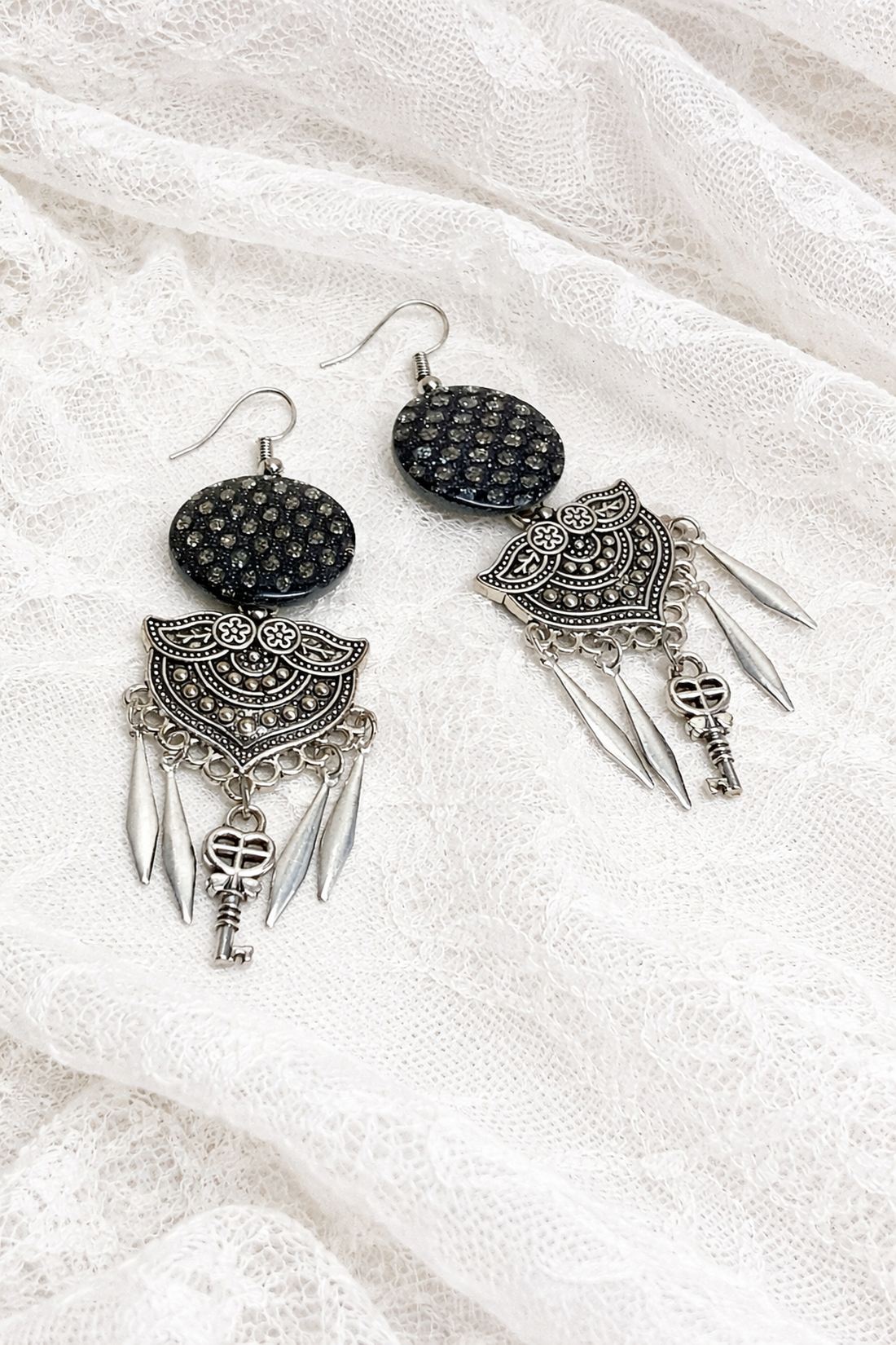 Cercei handmade - bufniță 02009 - bijuterii - cercei - cercei din rășină - Artynos.ro