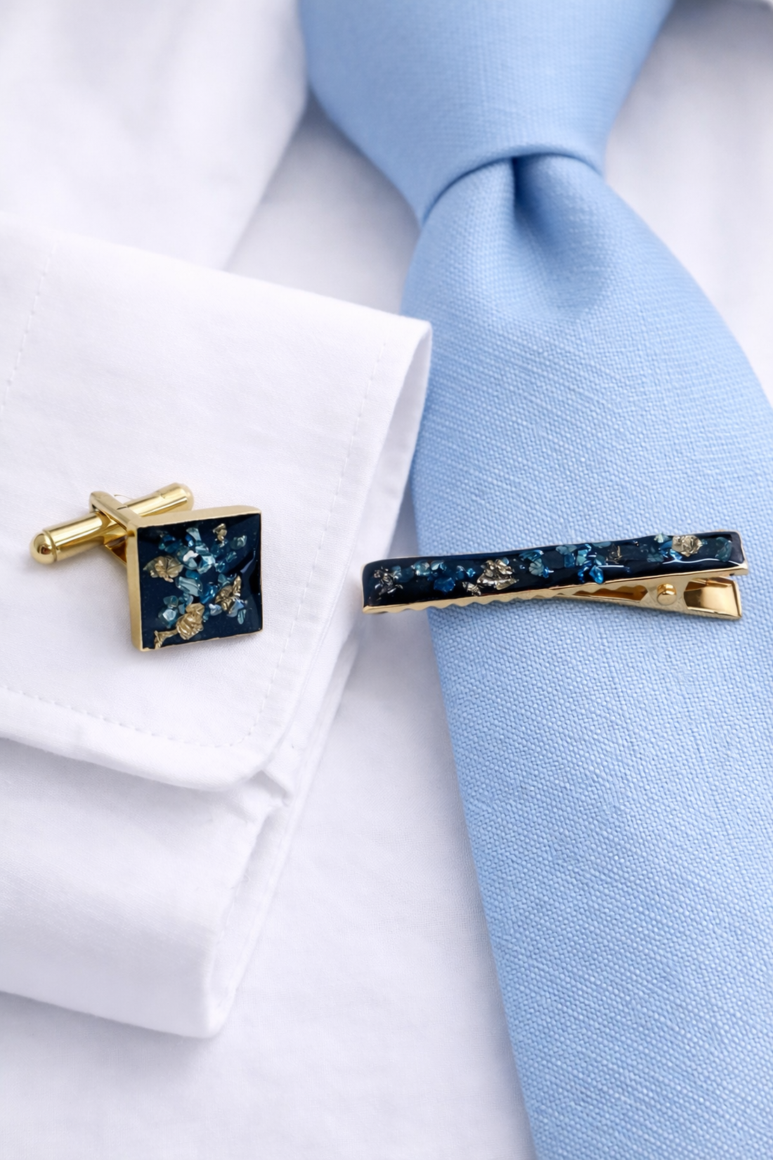 Butoni de cămașă si clemă cravată -Set cadou pentru bărbați 02011 - bijuterii - butoni de manșetă - Artynos.ro