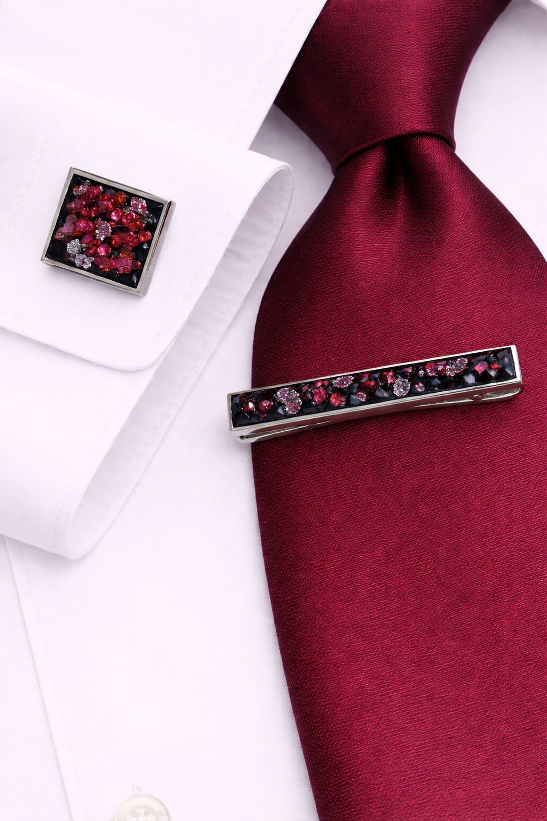 Butoni de cămașă si clemă cravată- cadou pentru bărbați 02019 - bijuterii - butoni de manșetă - Artynos.ro