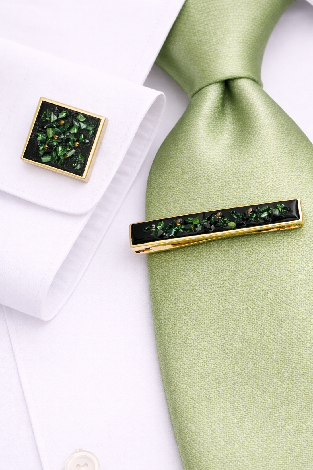 Butoni de cămașă si clemă cravată- cadou pentru bărbați 02025 - bijuterii - butoni de manșetă - Artynos.ro