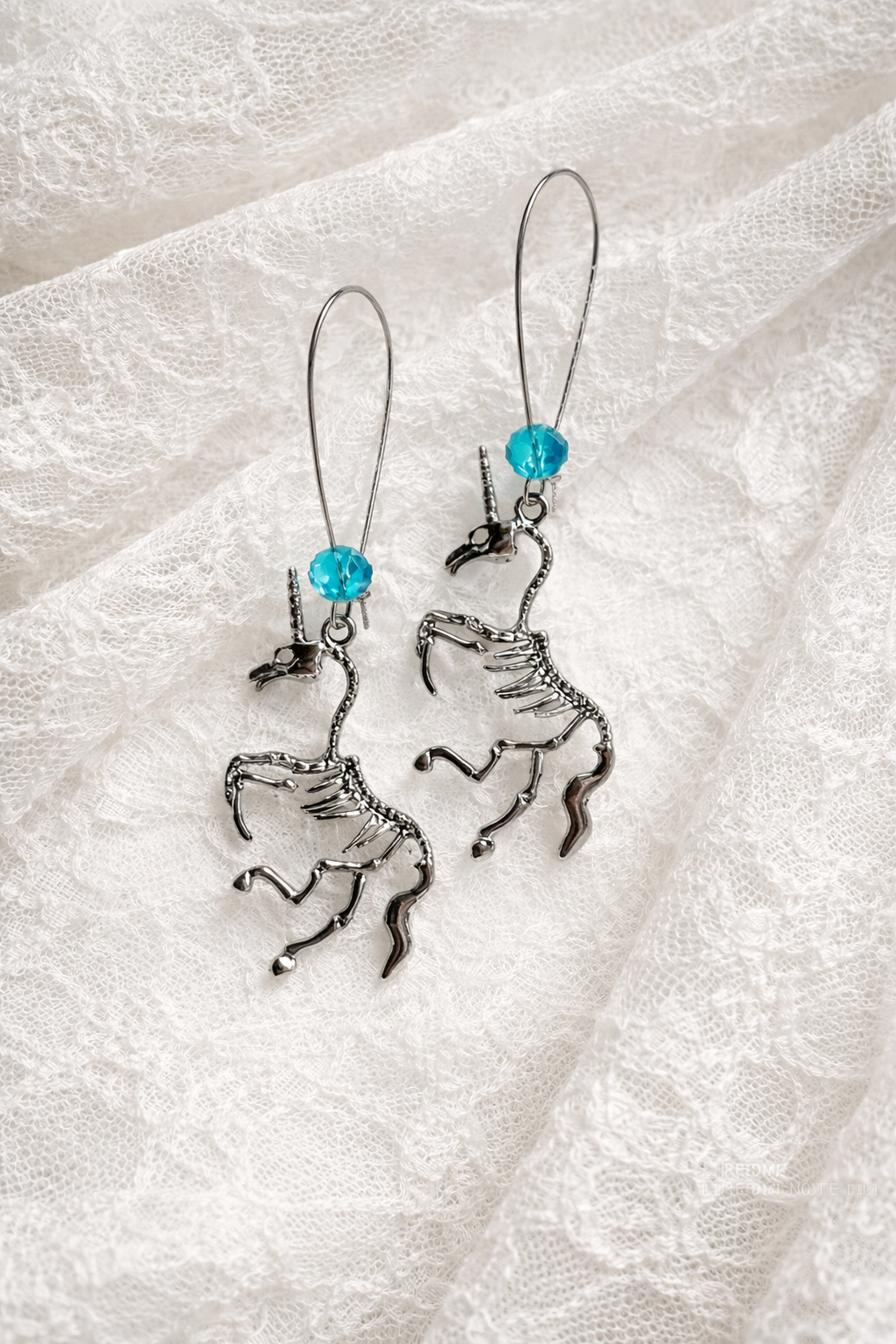 Cercei Punk- Unicorn Skeleton 02028 - bijuterii - cercei - cercei cu figurine - Artynos.ro