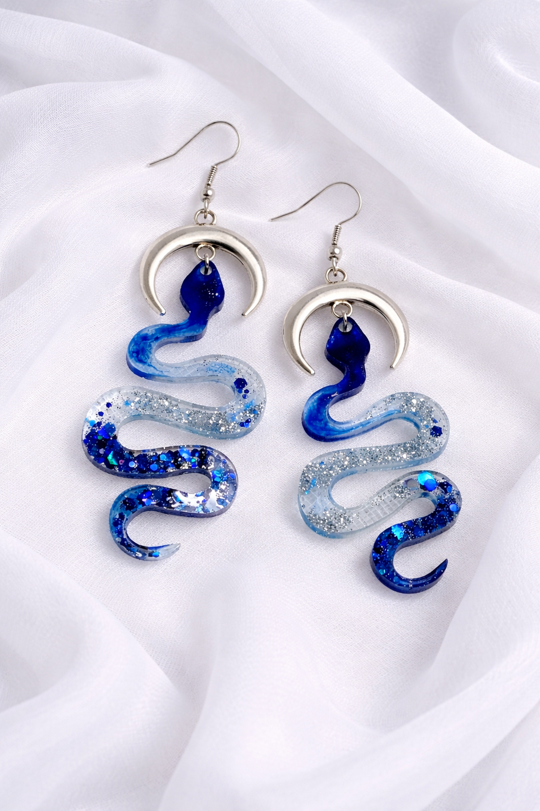 Cercei șarpe din rașină 02031 - bijuterii - cercei - cercei din rășină - Artynos.ro