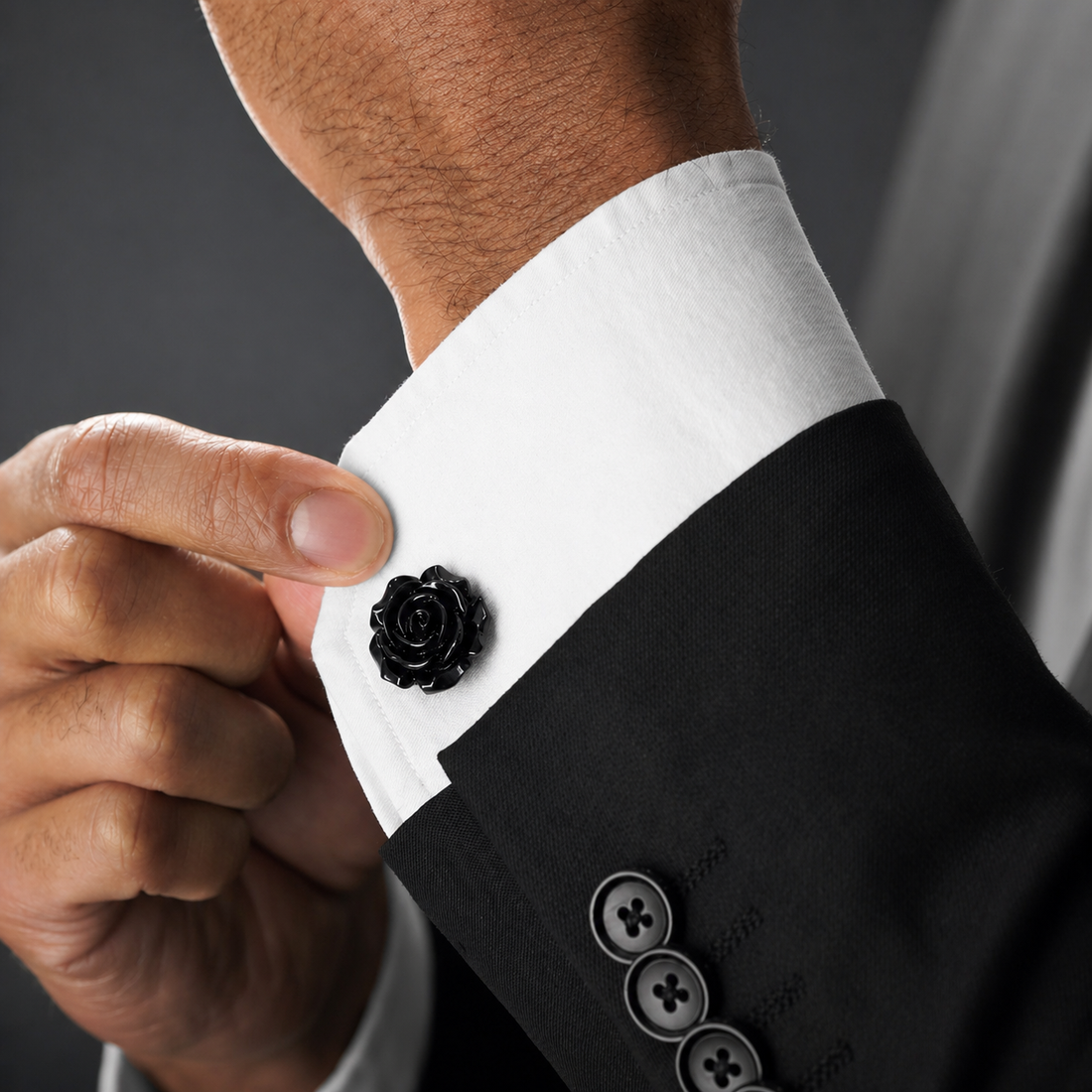 set bijuterii-accesorii pentru un cuplu 02061 - accesorii nuntă - bijuterii mireasă - manșete nuntă și ace de cravată - Artynos.ro