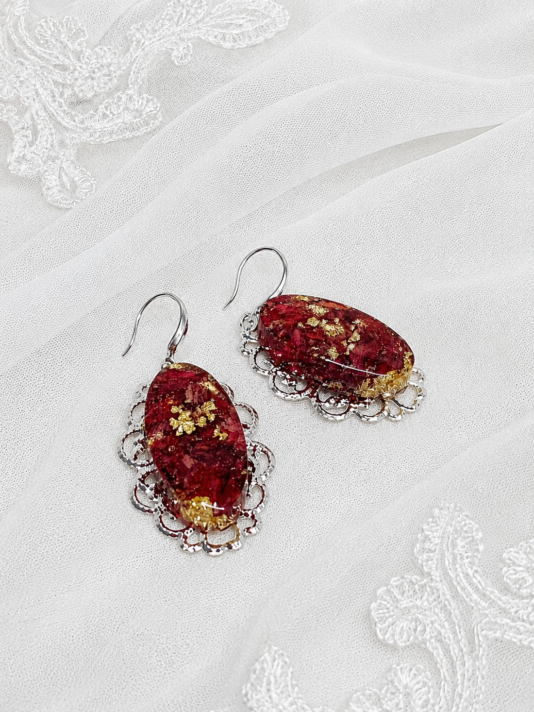 Set bijuterii cu Trandafiri 02056 - bijuterii - seturi de bijuterii - Artynos.ro