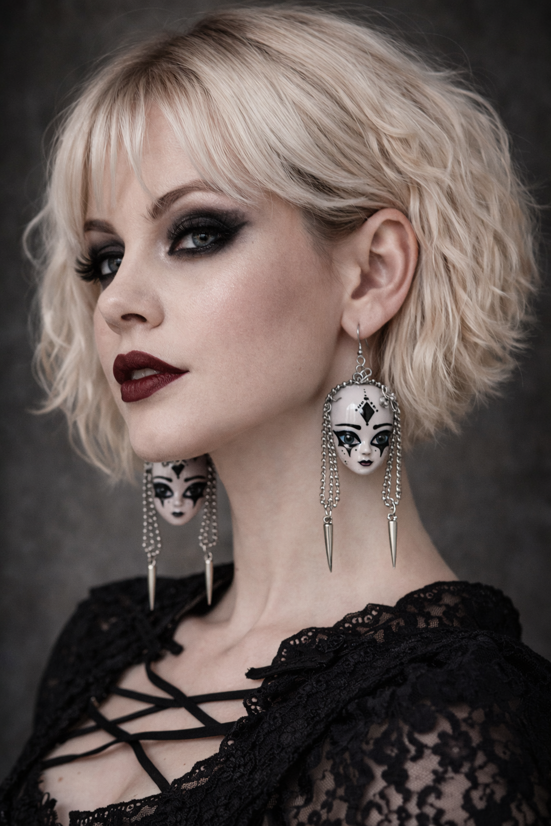 Cercei stil gotik 02106 - bijuterii - cercei - cercei cu figurine - Artynos.ro
