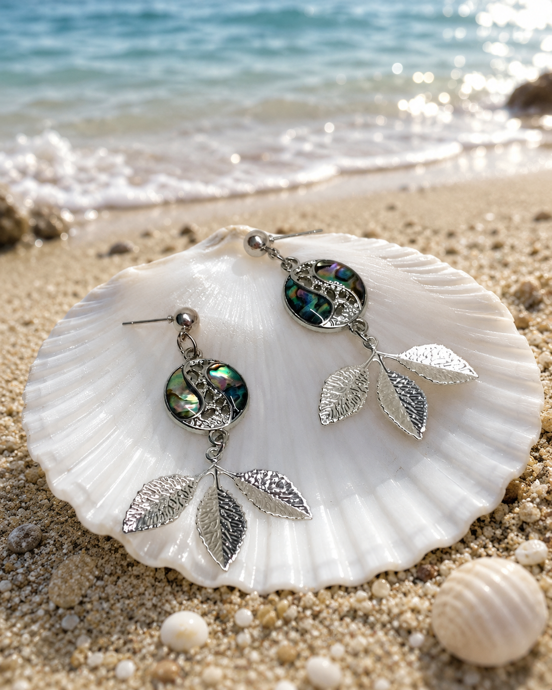 Cercei Abalone (Paua) 02124 - bijuterii - cercei - cercei din perle - Artynos.ro