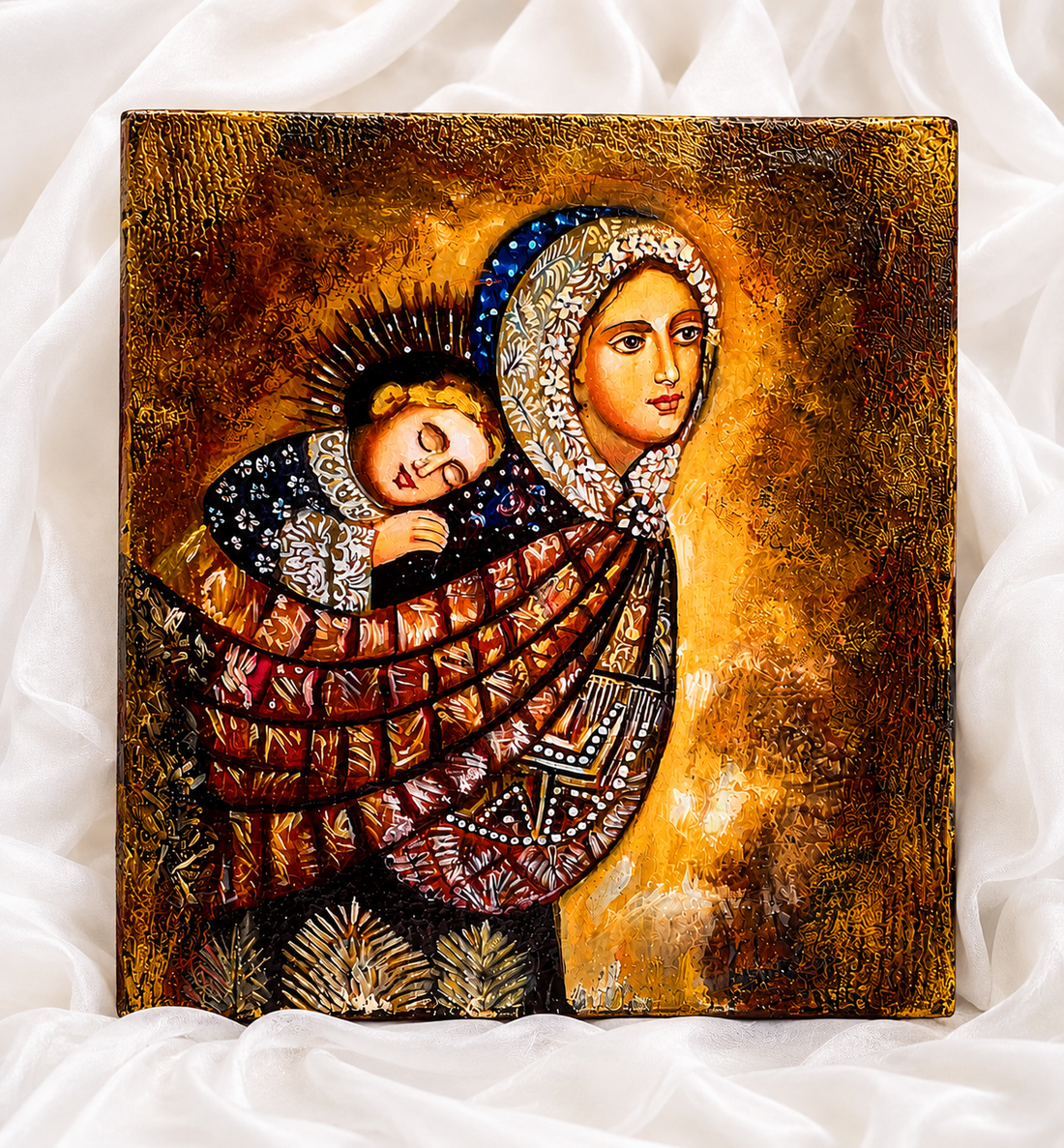 Icoana pe lemn ars 00163 - casă & stil de viață - accesorii religioase - binecuvântarea casei - Artynos.ro