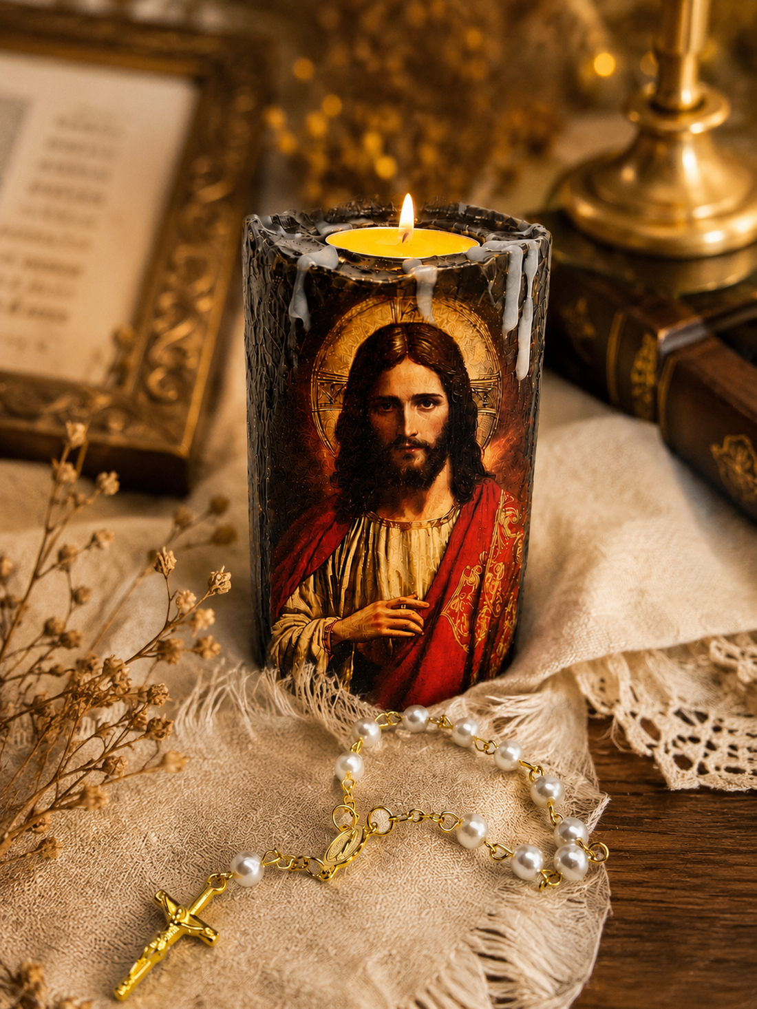 Suport lumanare -religios 02166 - casă & stil de viață - accesorii religioase - binecuvântarea casei - Artynos.ro