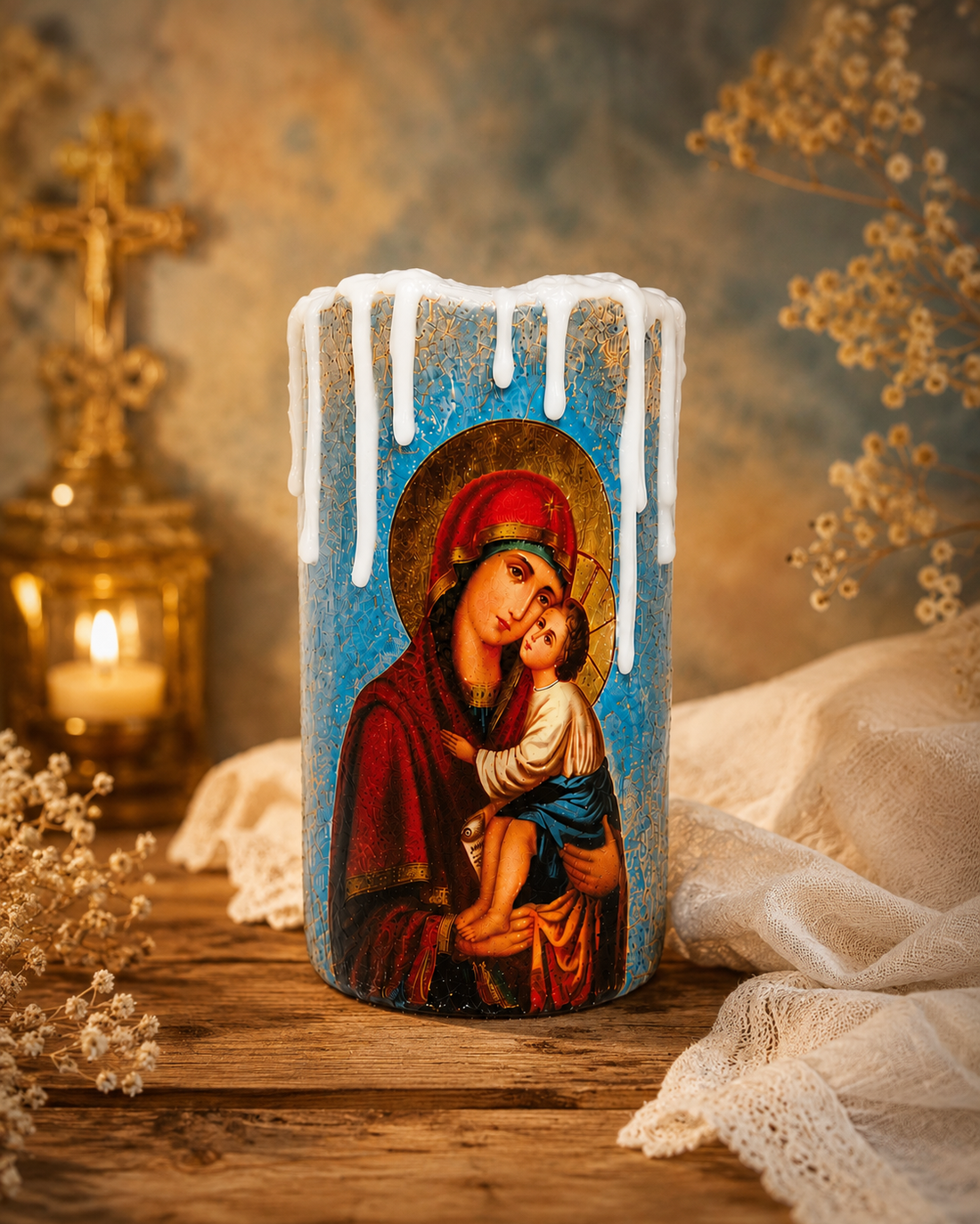 Suport lumanare-religios 02171 - casă & stil de viață - accesorii religioase - binecuvântarea casei - Artynos.ro
